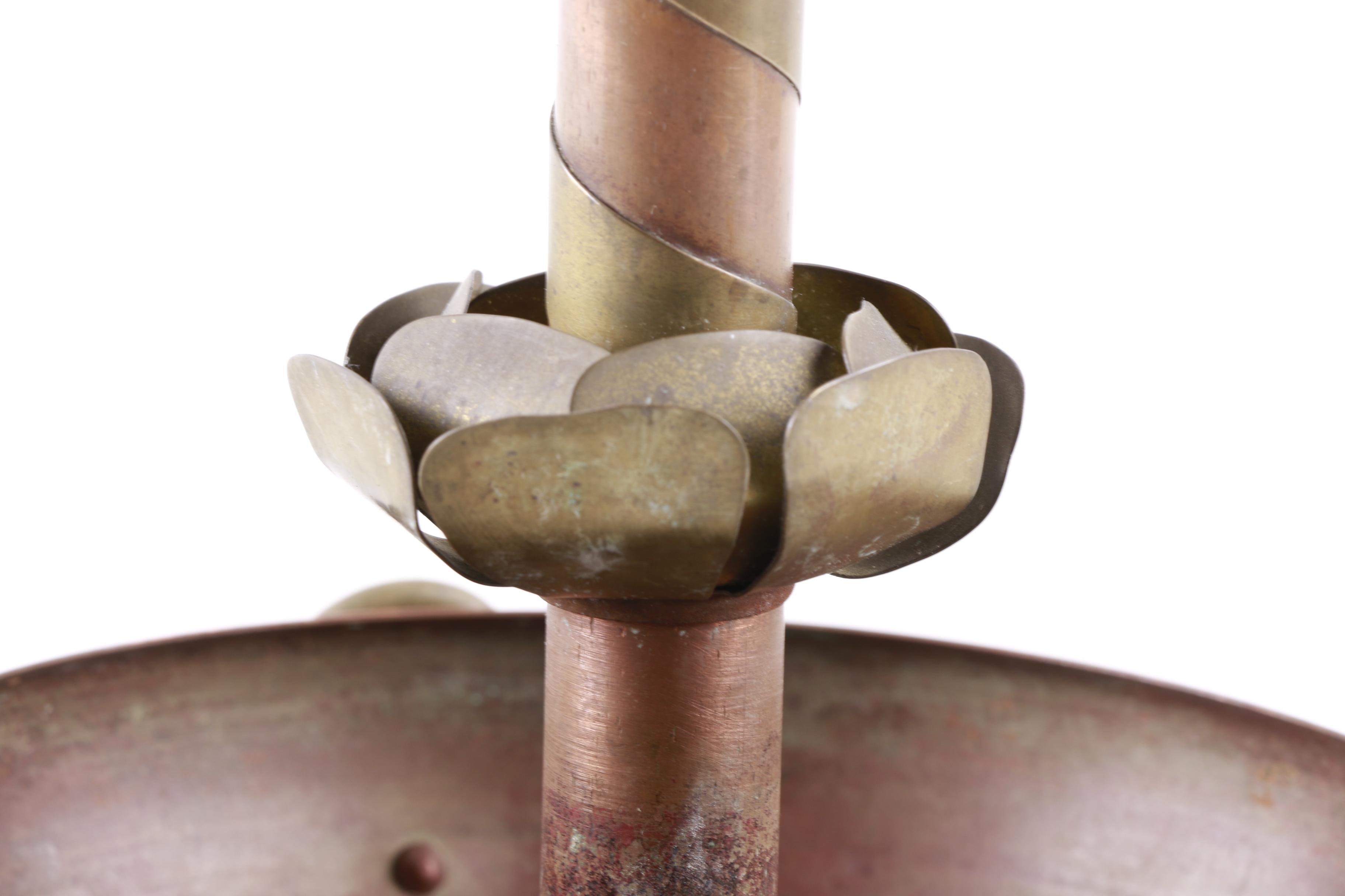 Pair of Vintage Brass and Copper Table Lamps