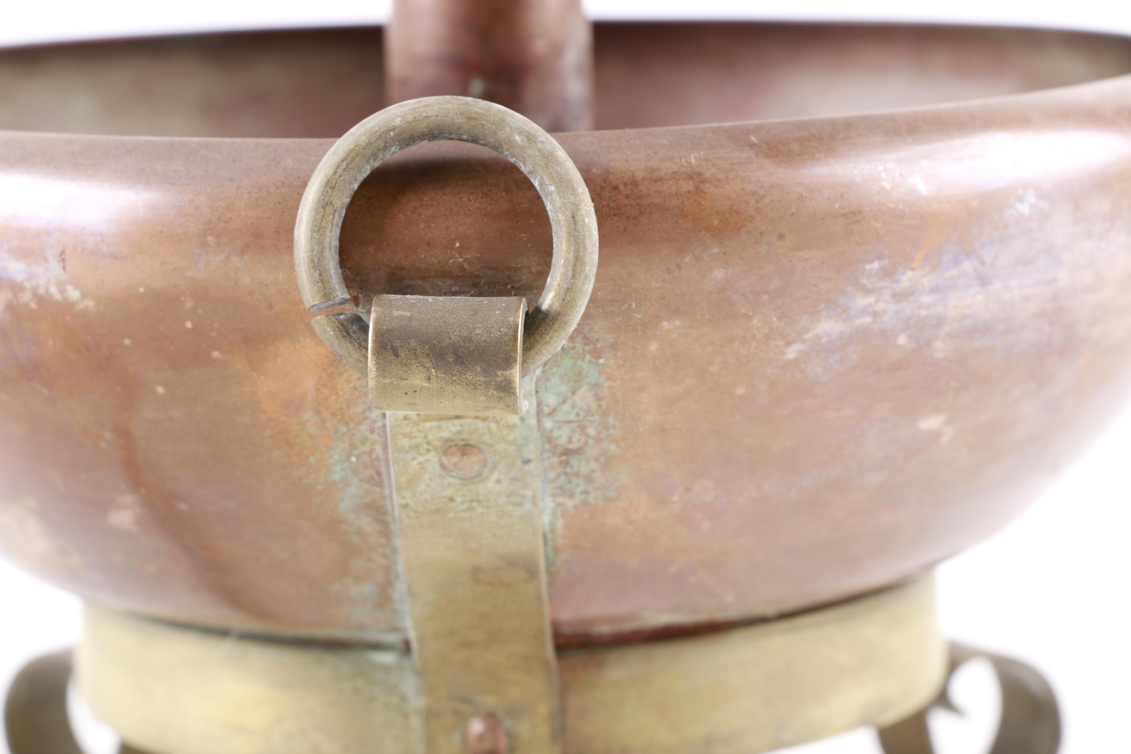 Pair of Vintage Brass and Copper Table Lamps