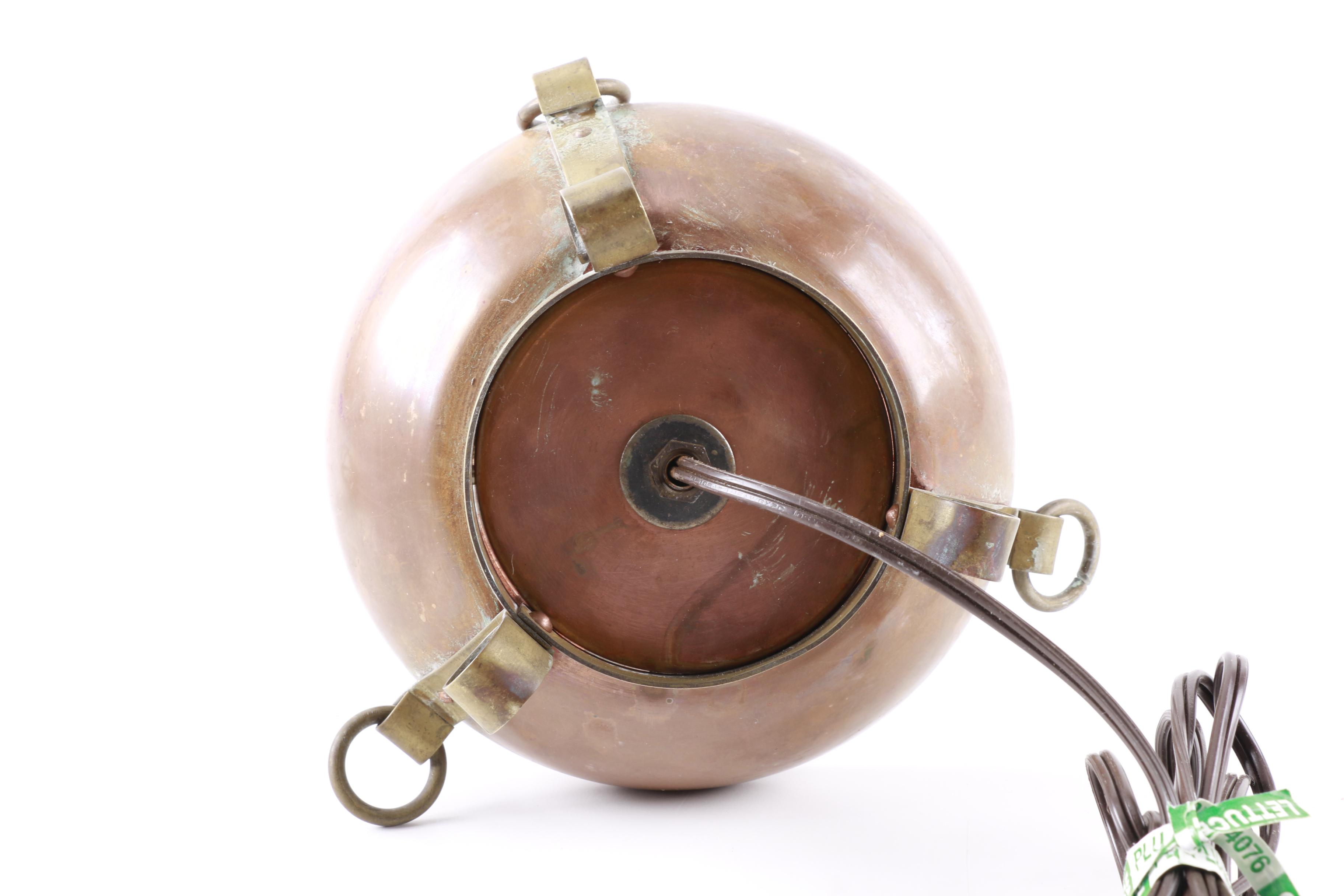 Pair of Vintage Brass and Copper Table Lamps