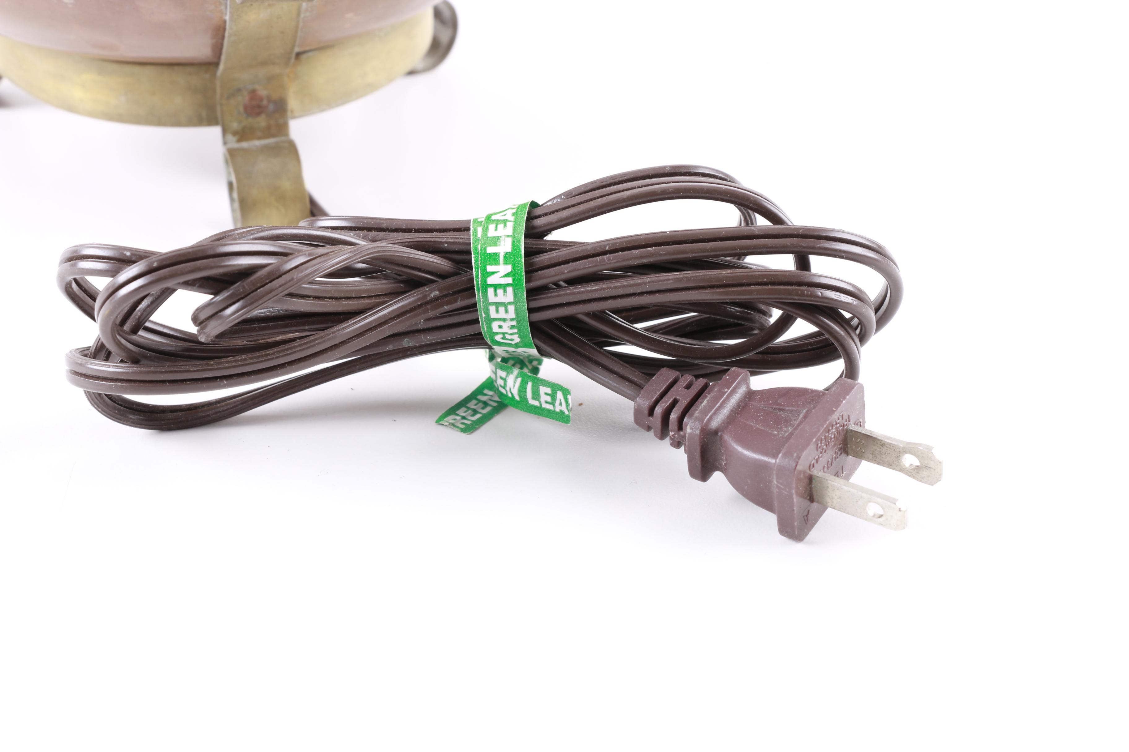 Pair of Vintage Brass and Copper Table Lamps