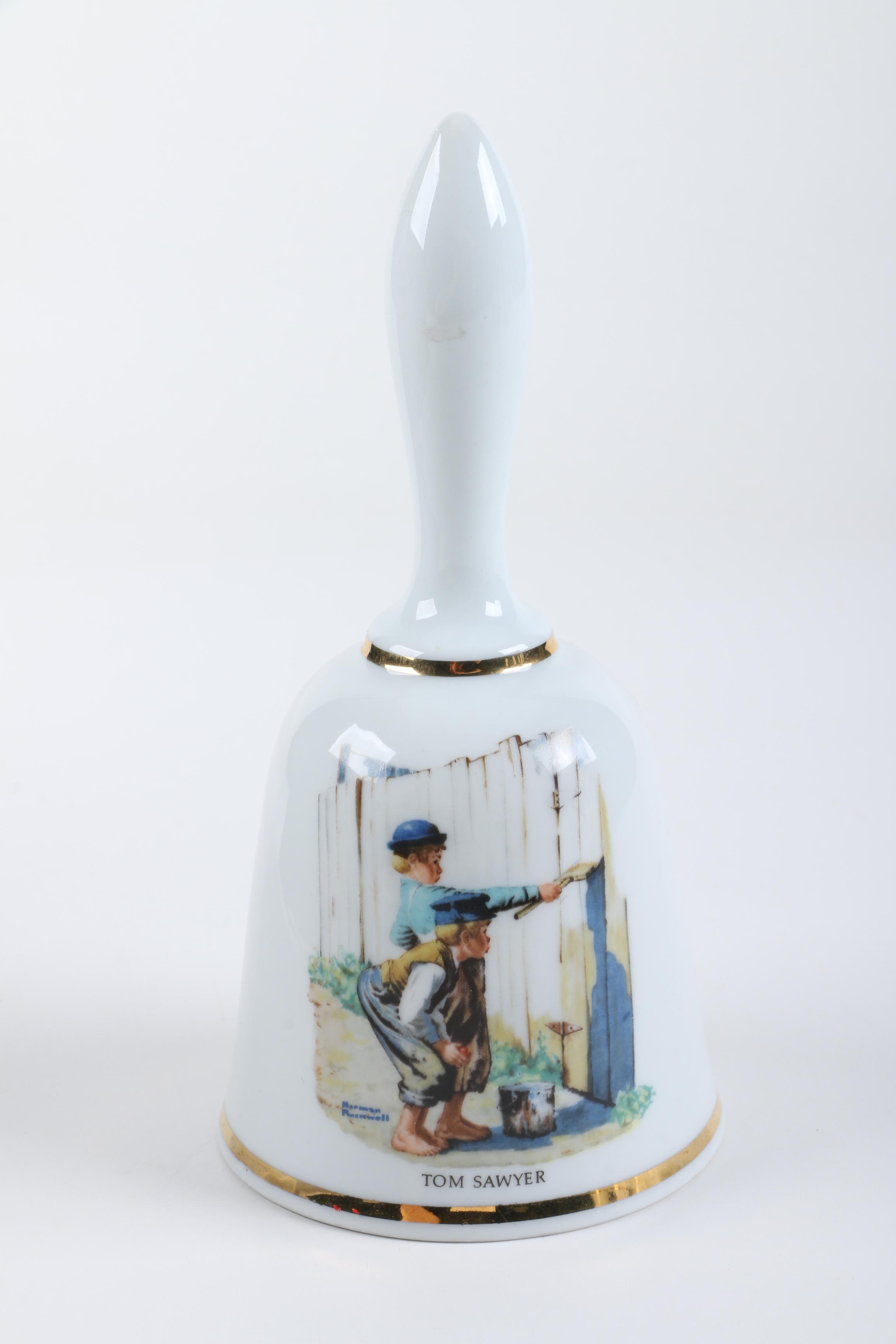 Danbury Mint Limited Edition Porcelain Normal Rockwell Bells