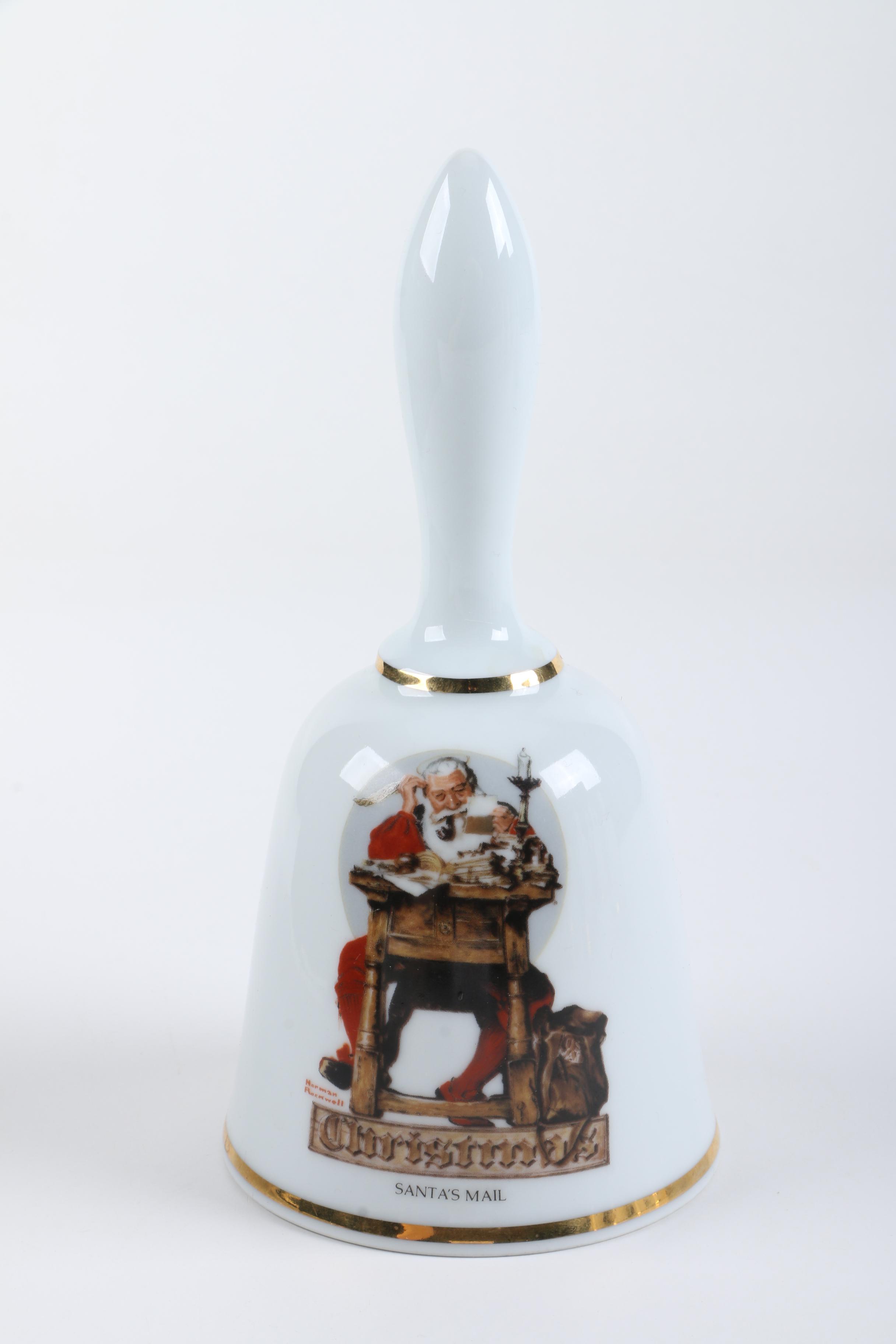Danbury Mint Limited Edition Porcelain Normal Rockwell Bells