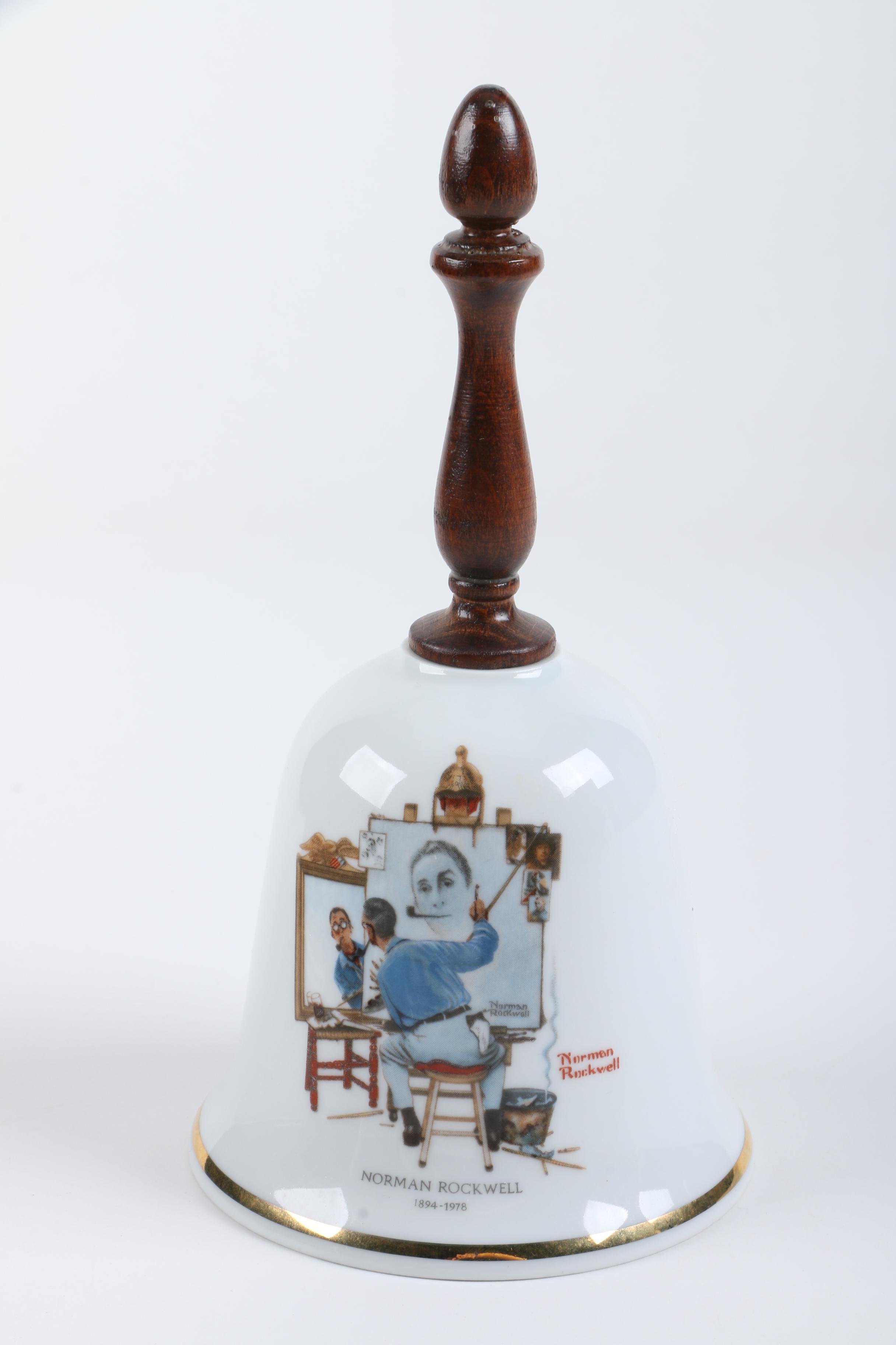 Danbury Mint Limited Edition Porcelain Normal Rockwell Bells