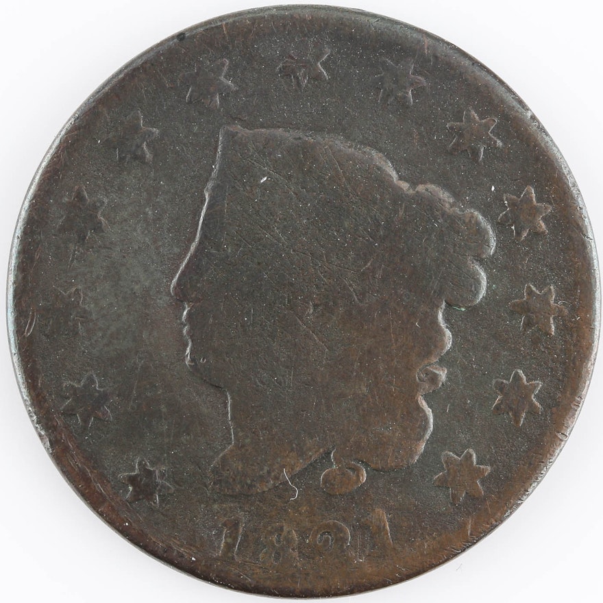 1821 Coronet Head Large Cent