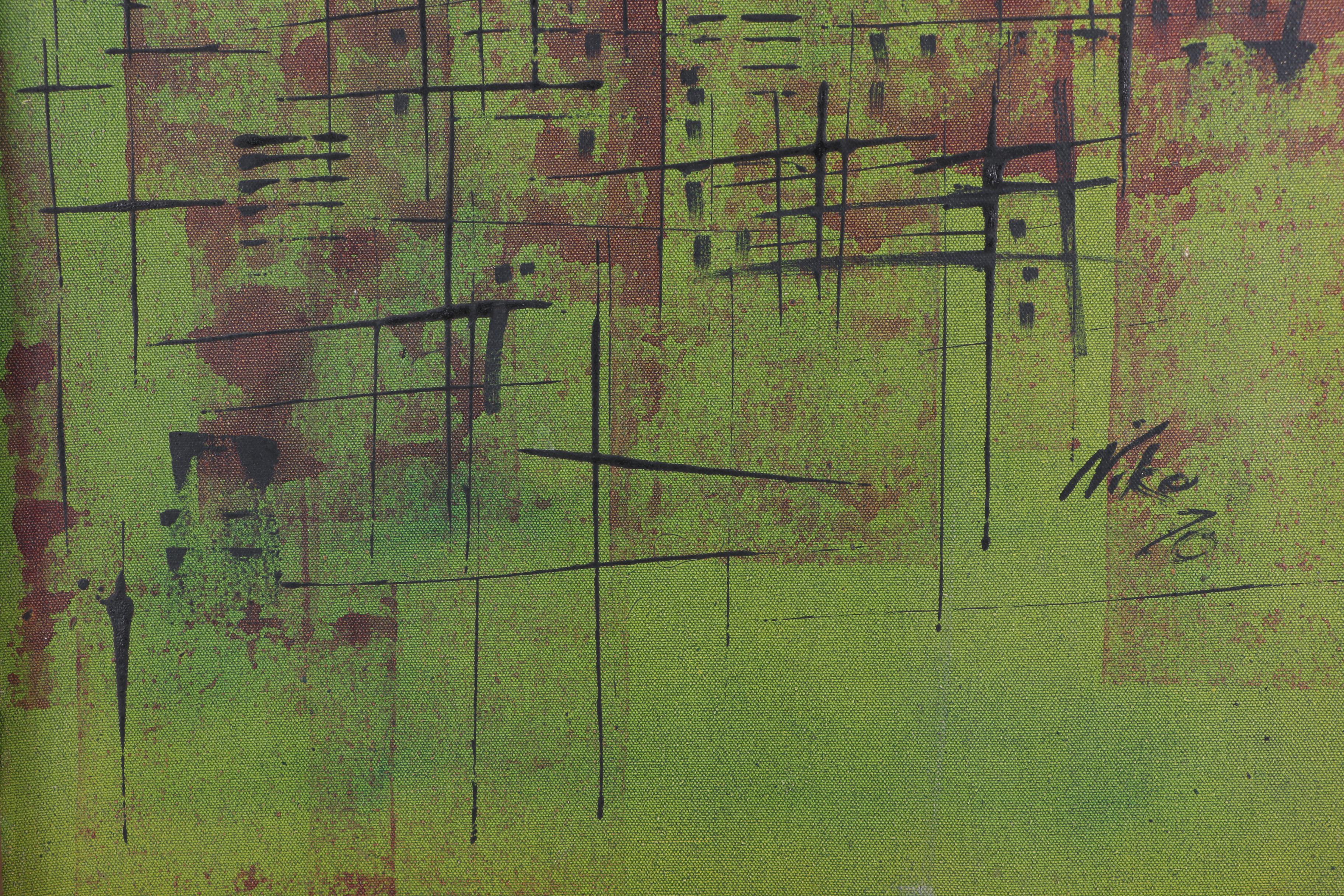 1970 Niko Abstract Oil Painting on Canvas
