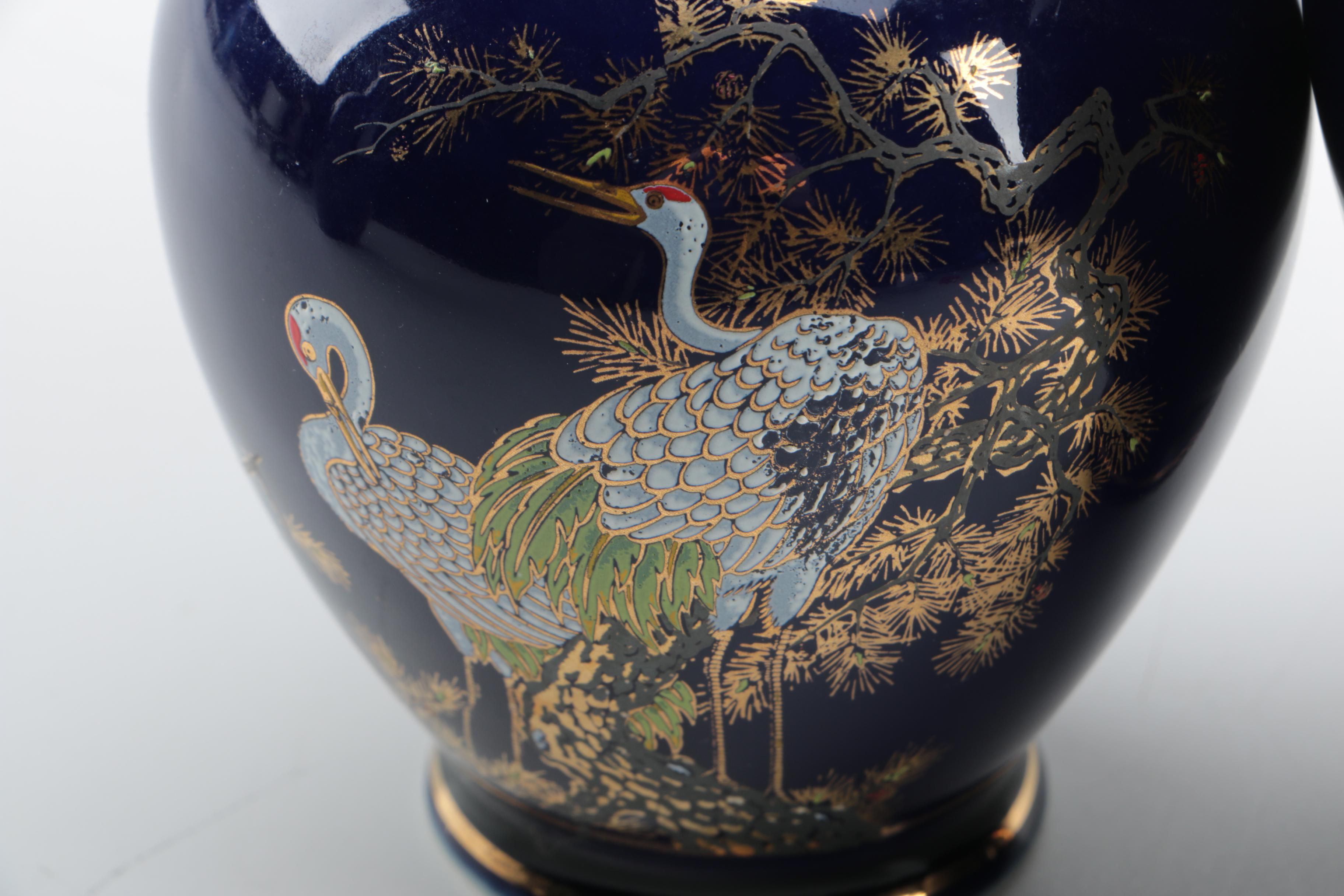 MCI Japan Three-Piece Ceramic Vase and Urn Set