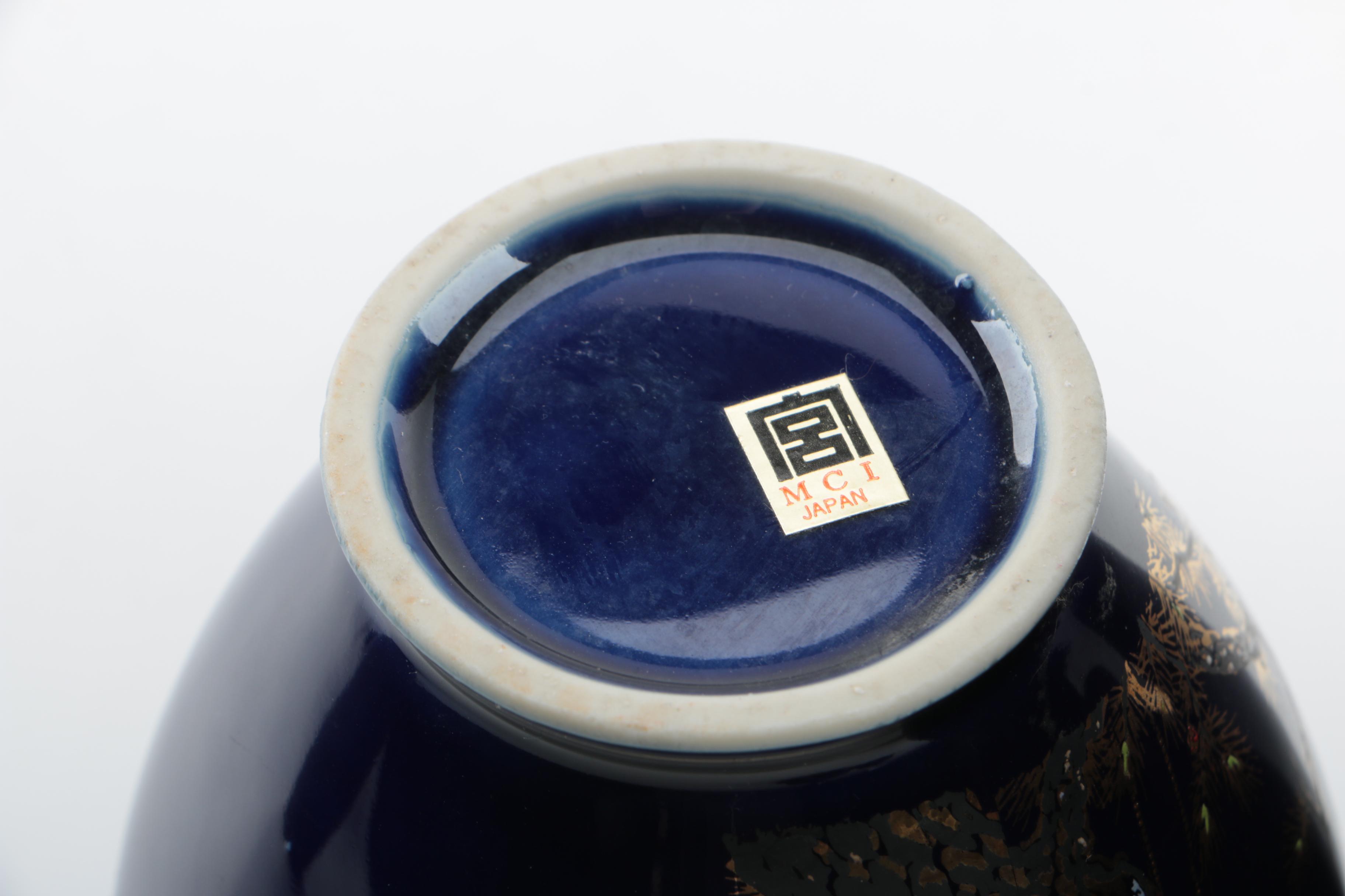 MCI Japan Three-Piece Ceramic Vase and Urn Set