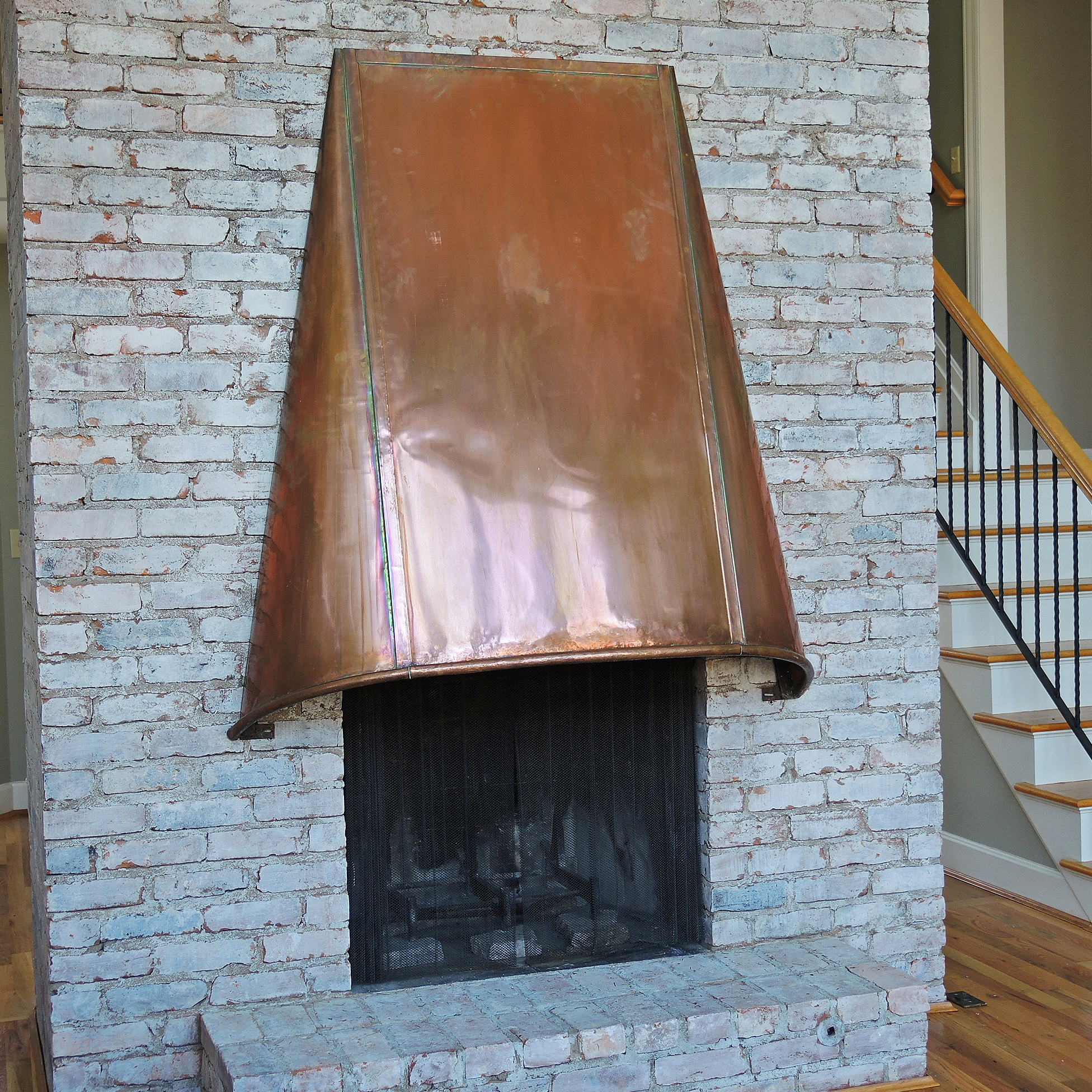 Large Copper Fireplace Hood