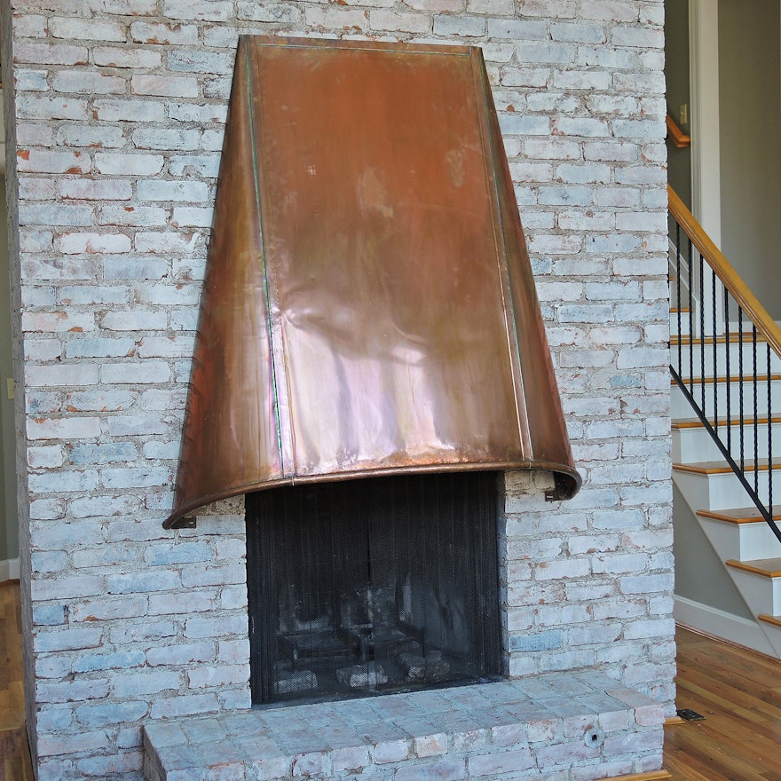 Large Copper Fireplace Hood
