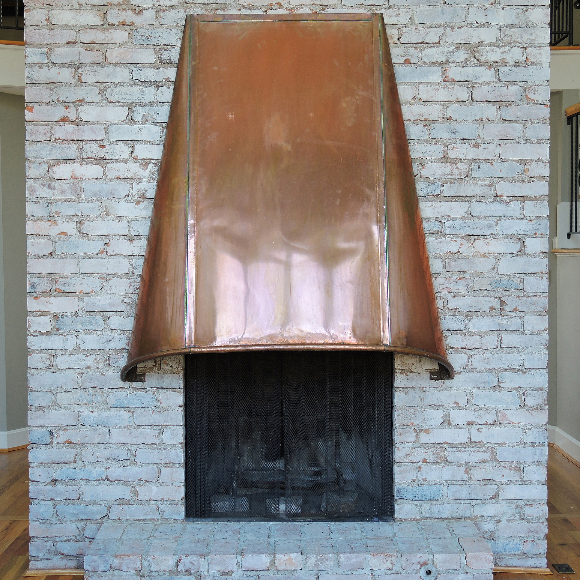 Large Copper Fireplace Hood