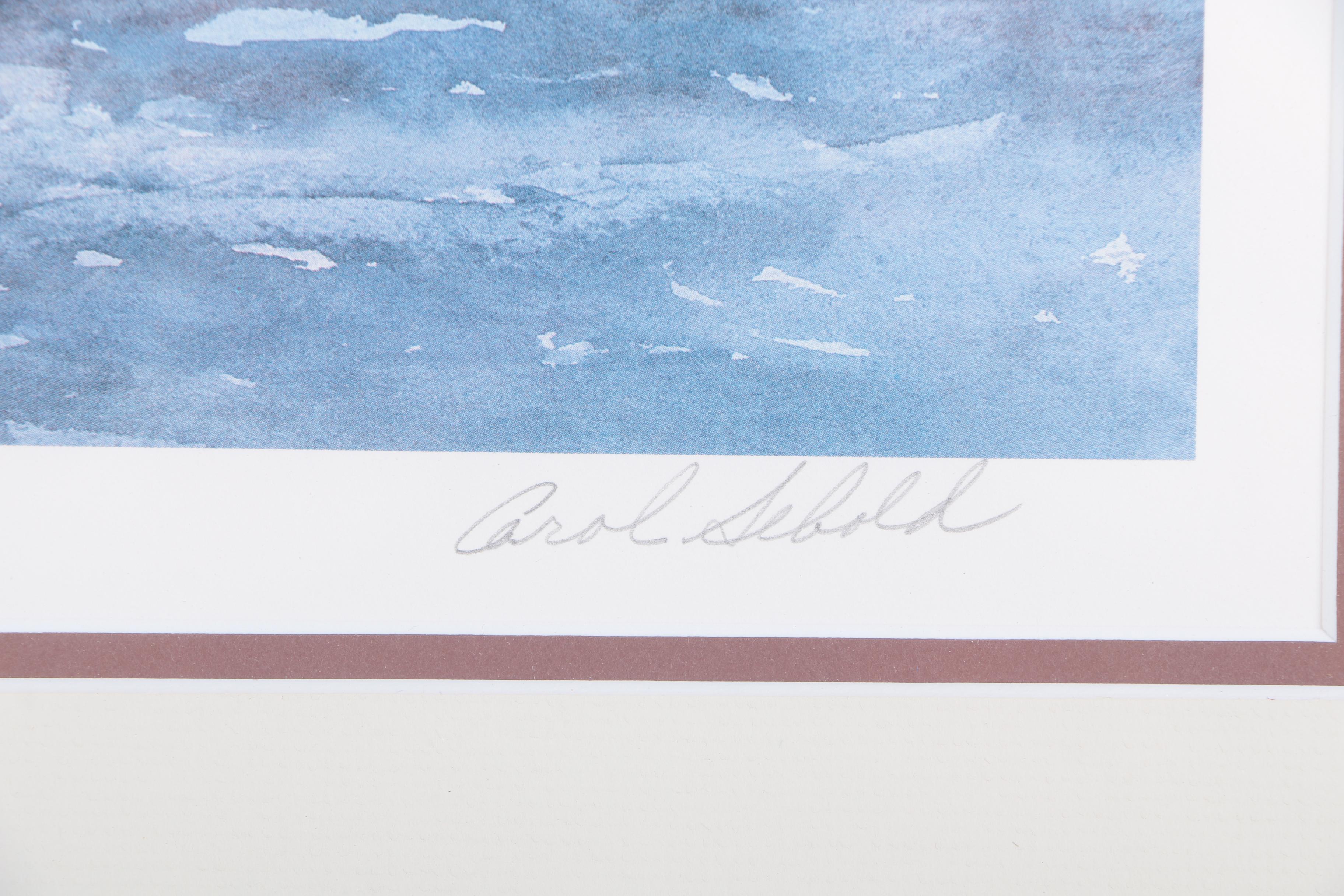 Carol Sebold Artist Proof Offset Lithograph "Harbor Light"