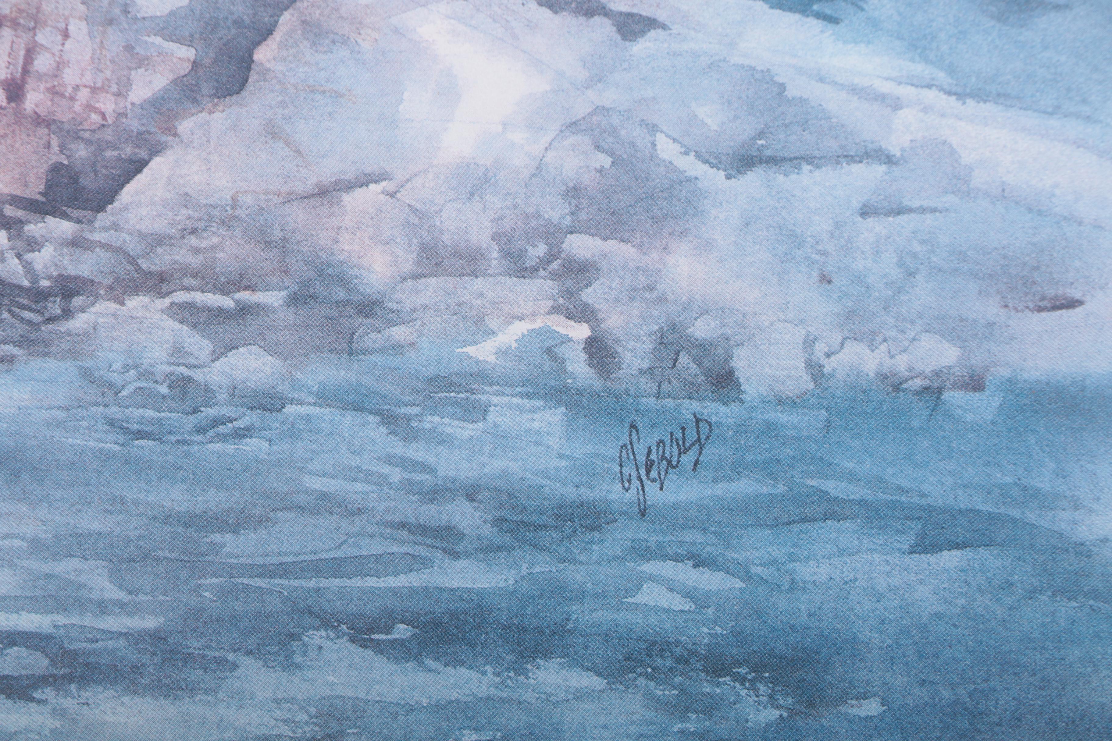 Carol Sebold Artist Proof Offset Lithograph "Harbor Light"