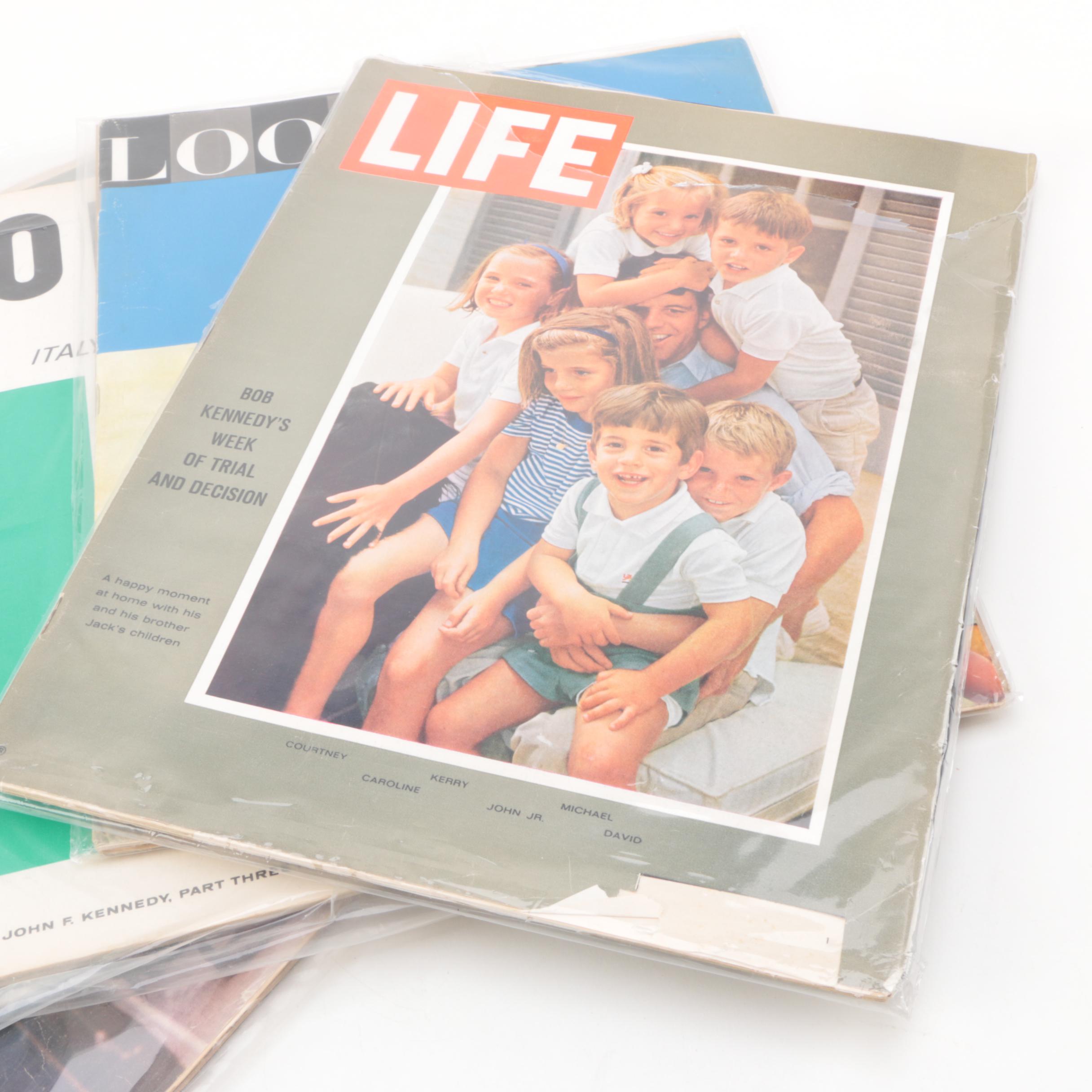 Assorted Vintage Magazines featuring The Kennedy Family