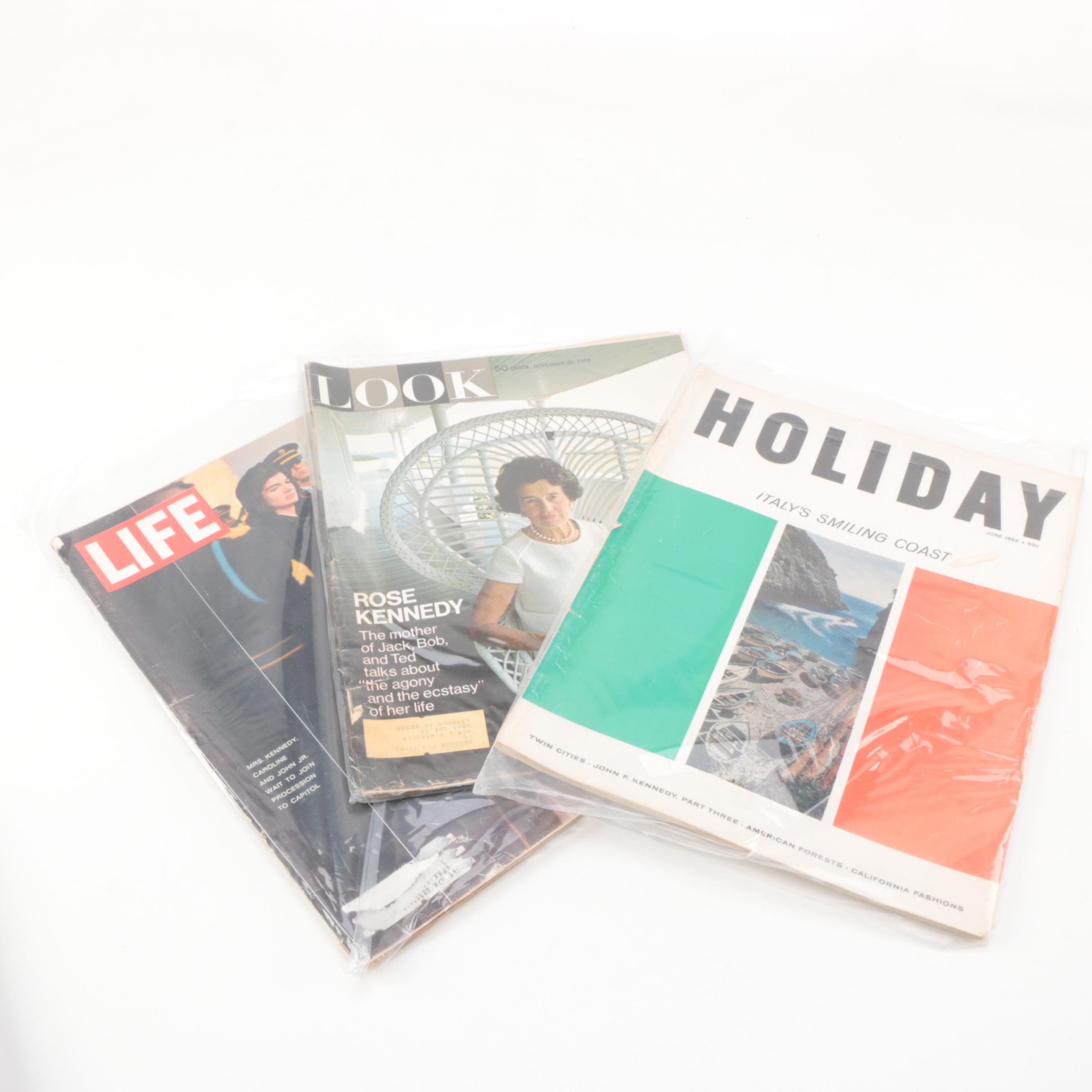 Assorted Vintage Magazines featuring The Kennedy Family