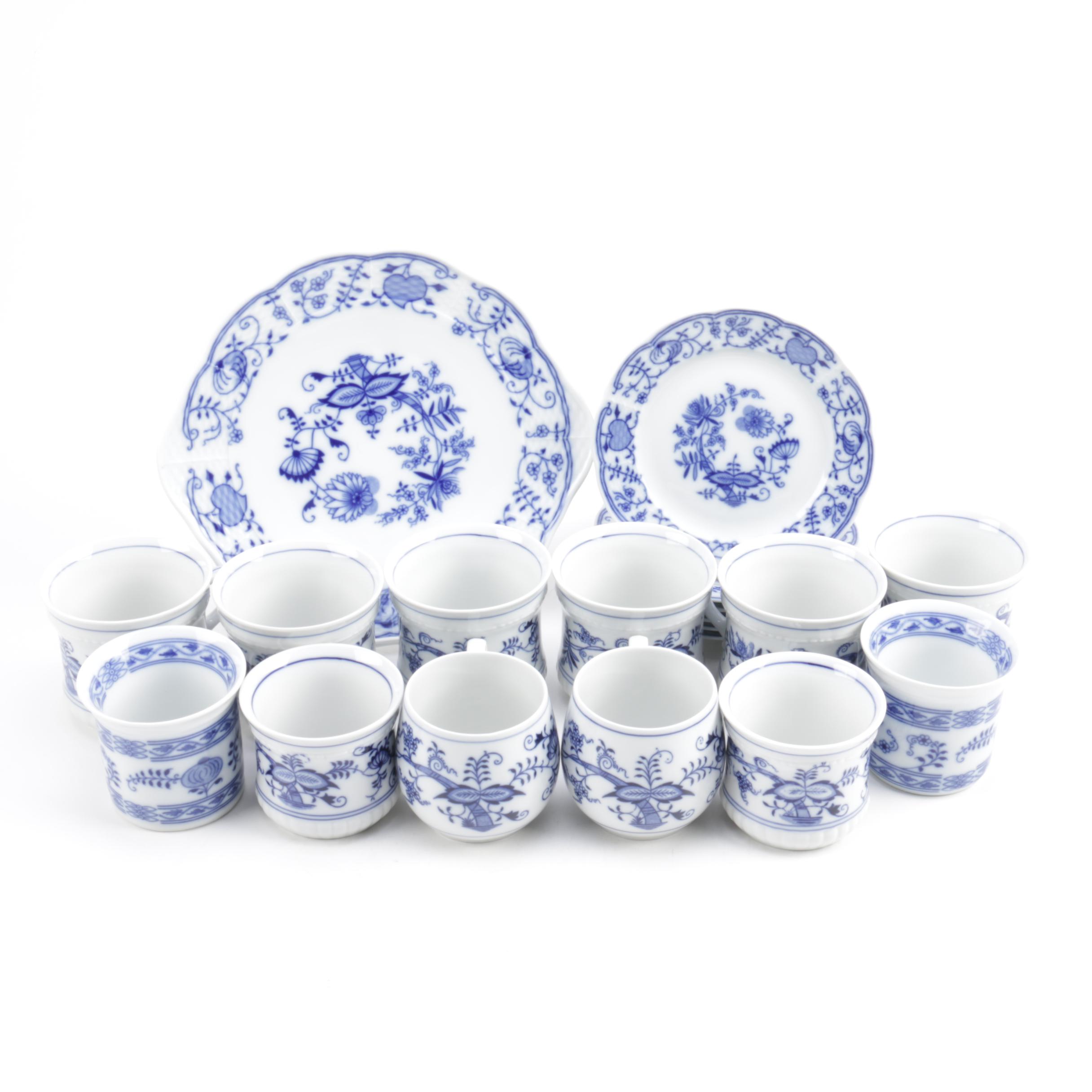 Vintage Duchcov and Thun "Blue Onion" Porcelain Tableware