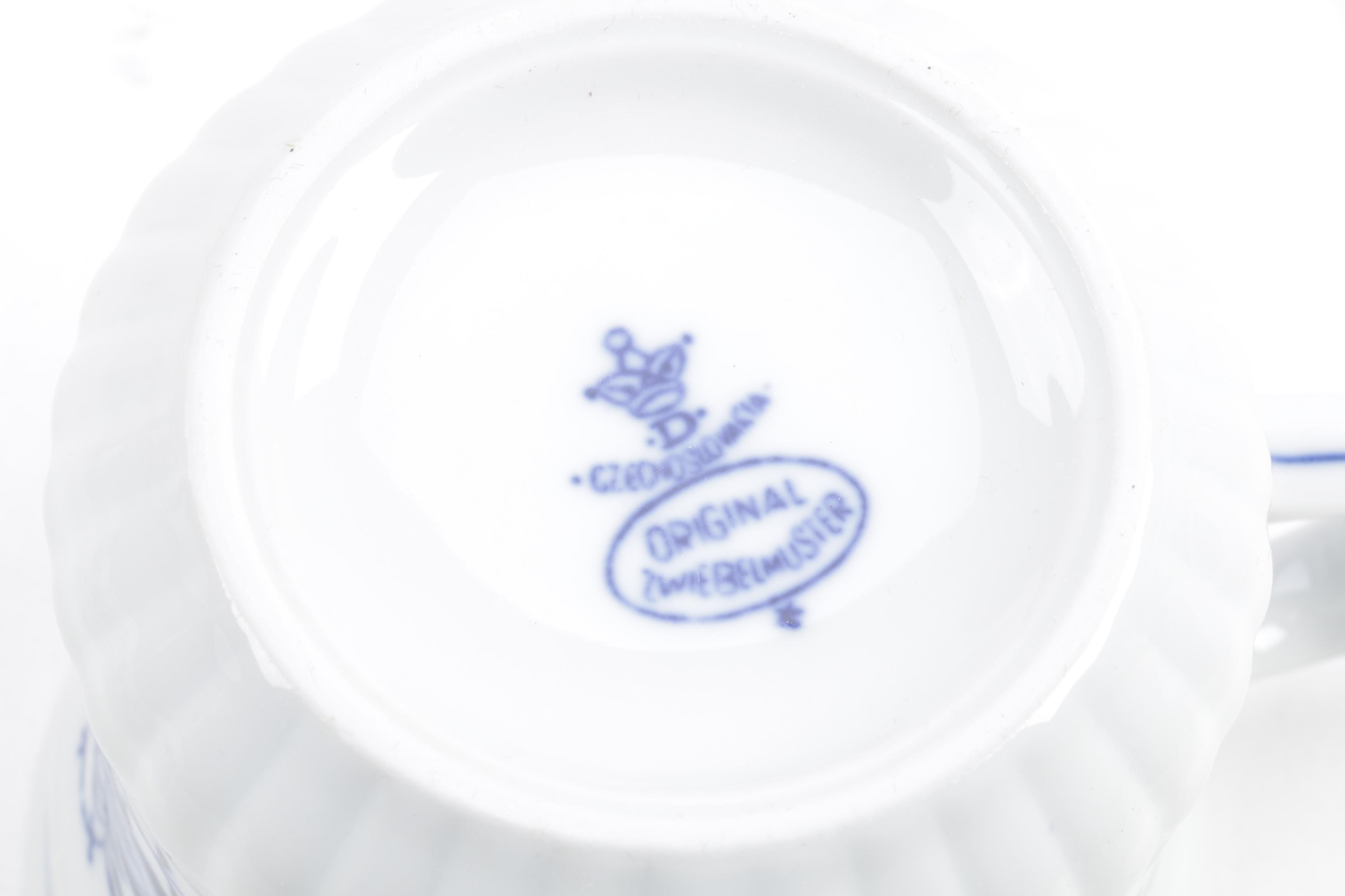 Vintage Duchcov and Thun "Blue Onion" Porcelain Tableware