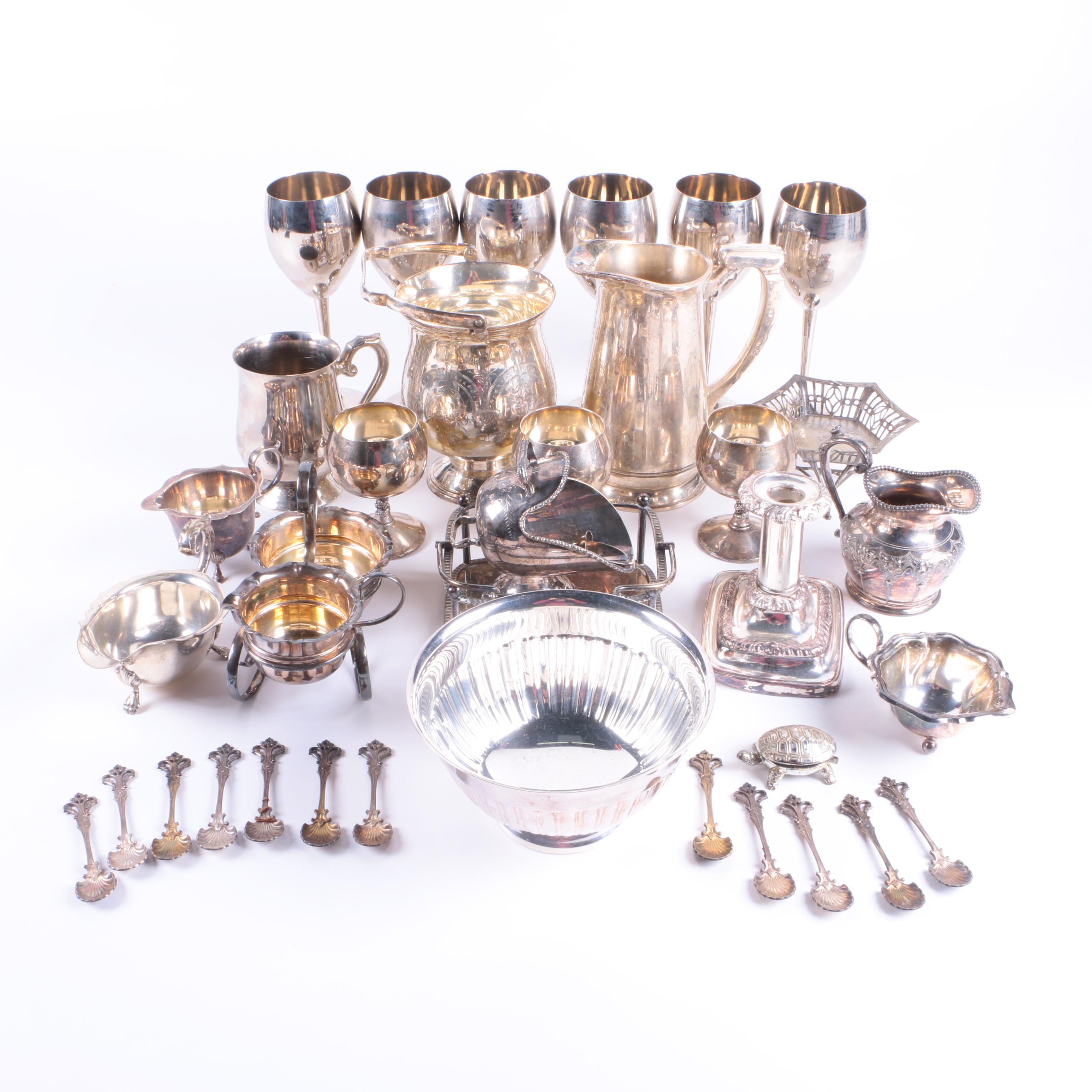 Vintage and Antique Yeoman Plate, F.B. Rogers and Other Silver Plate Tableware