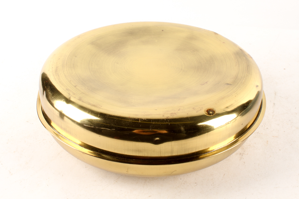 Vintage Enamel and Brass Bed and Carriage Foot Warmers