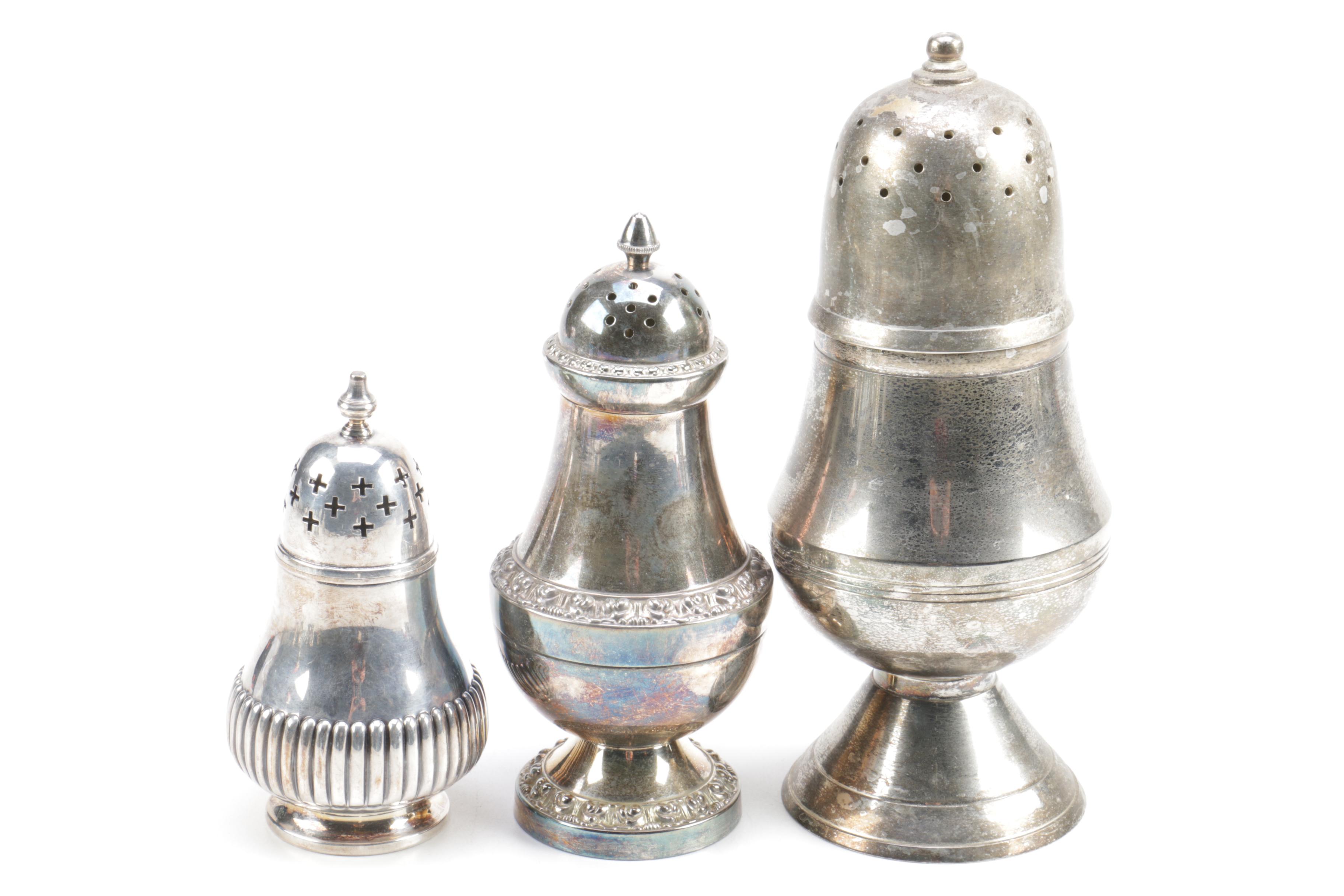 Silver-Plated and Toned Shaker Collection Including Oneida