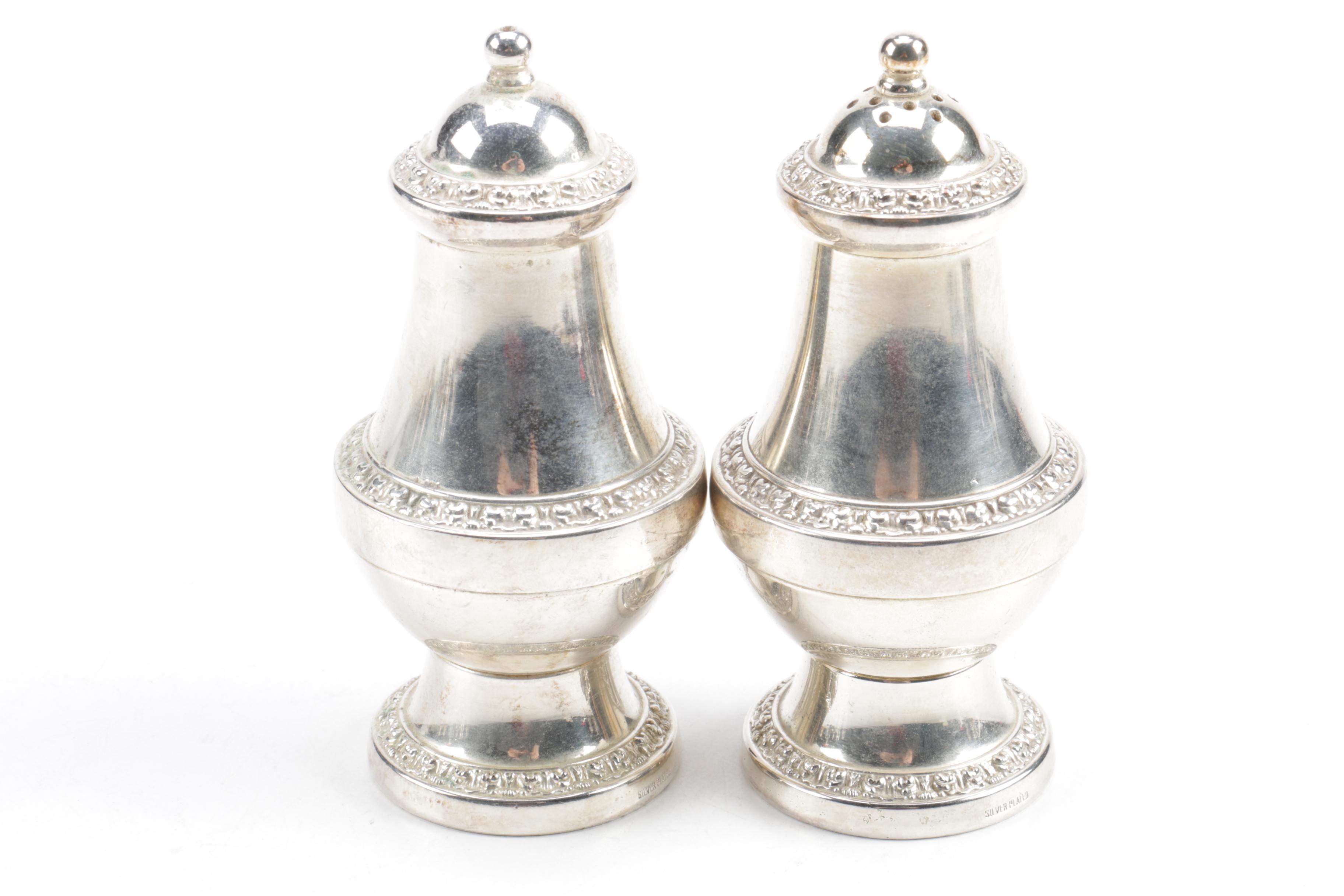 Silver-Plated and Toned Shaker Collection Including Oneida