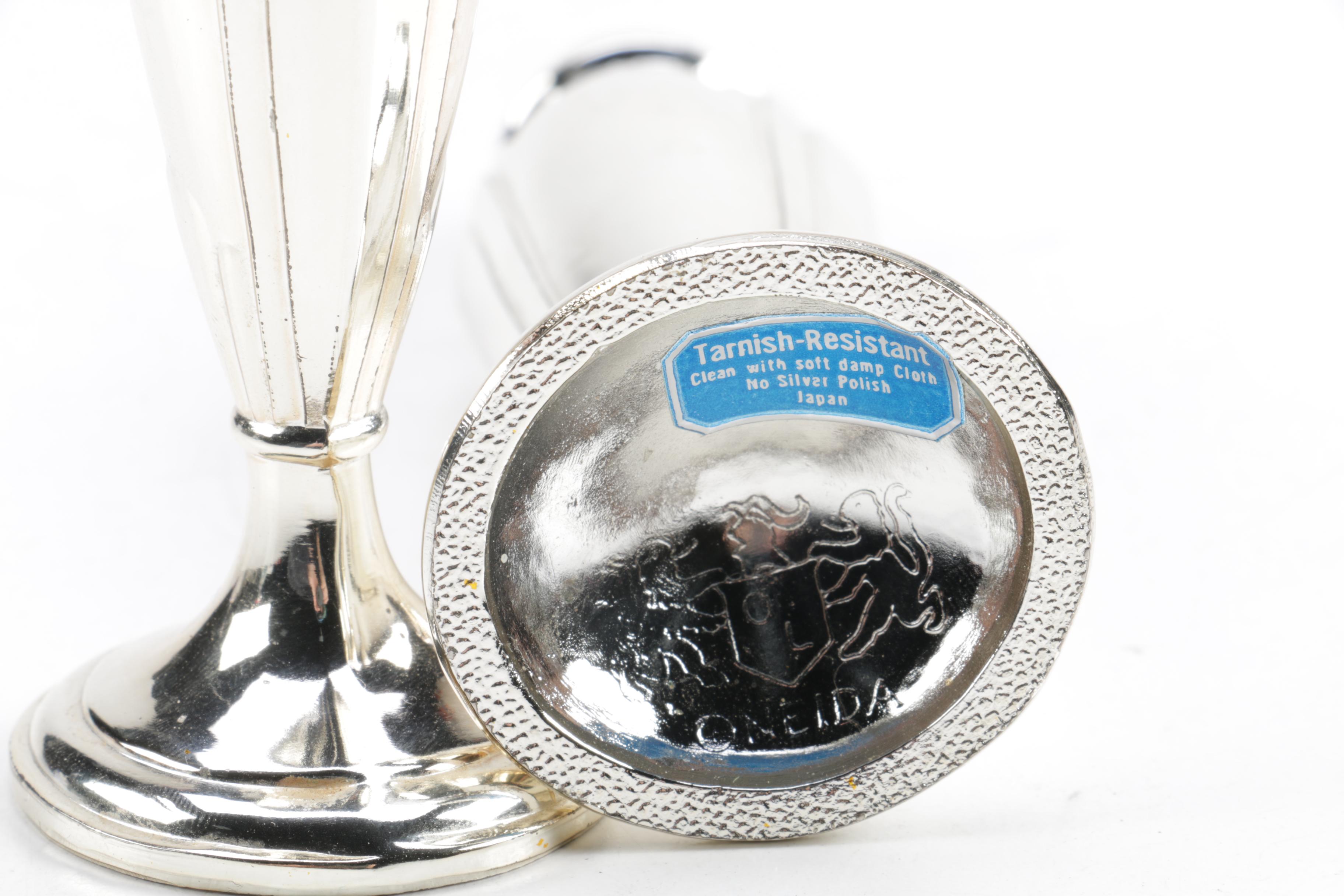 Silver-Plated and Toned Shaker Collection Including Oneida