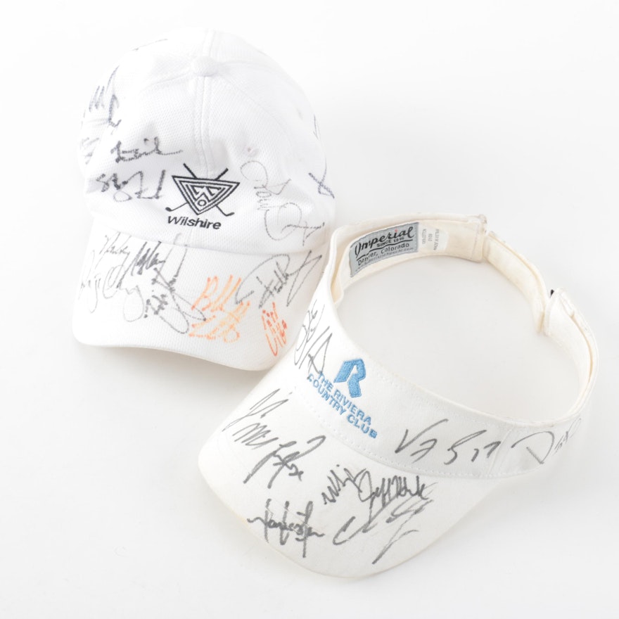 Autographed Golf Hats Featuring Vijay Singh