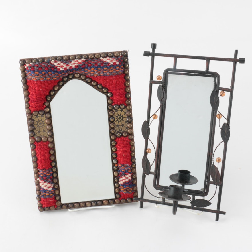 Cloth and Metal Wall Mirrors