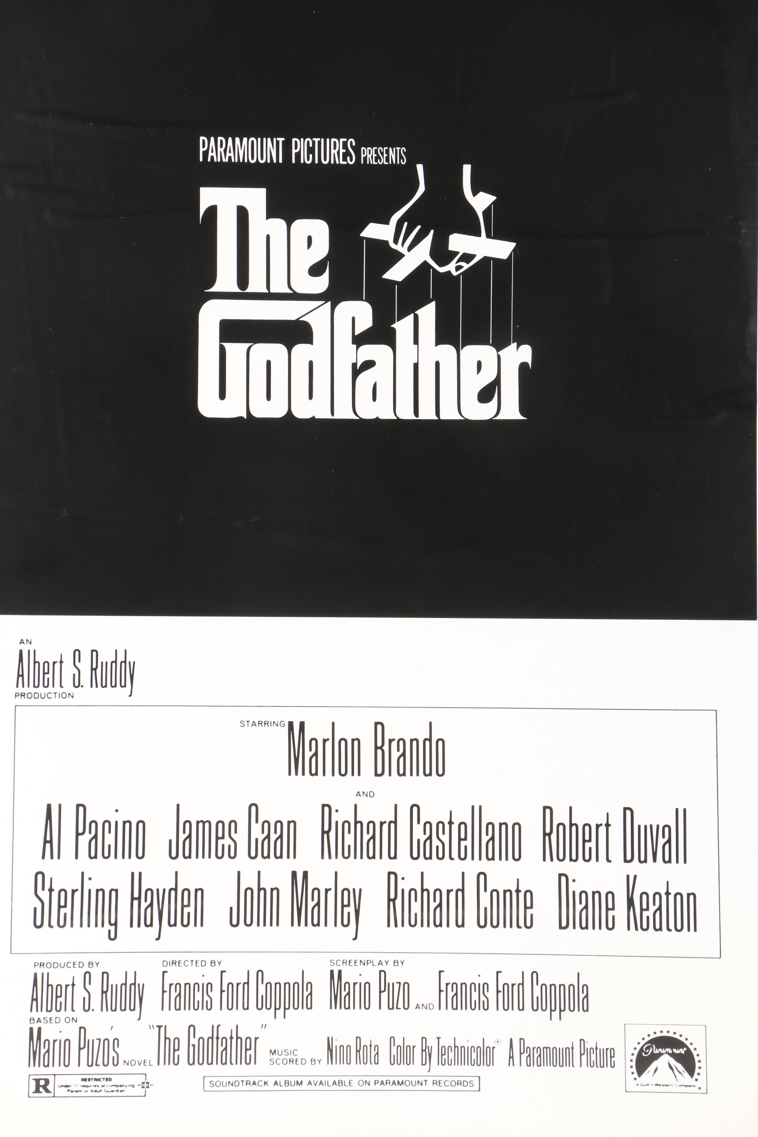 Offset Lithograph on Paper of "The Godfather" Film Poster