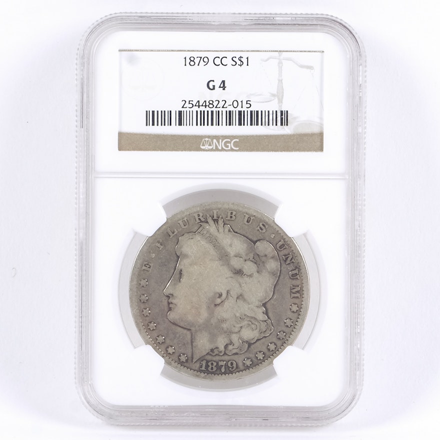 Encapsulated 1879 Carson City Morgan Silver Dollar