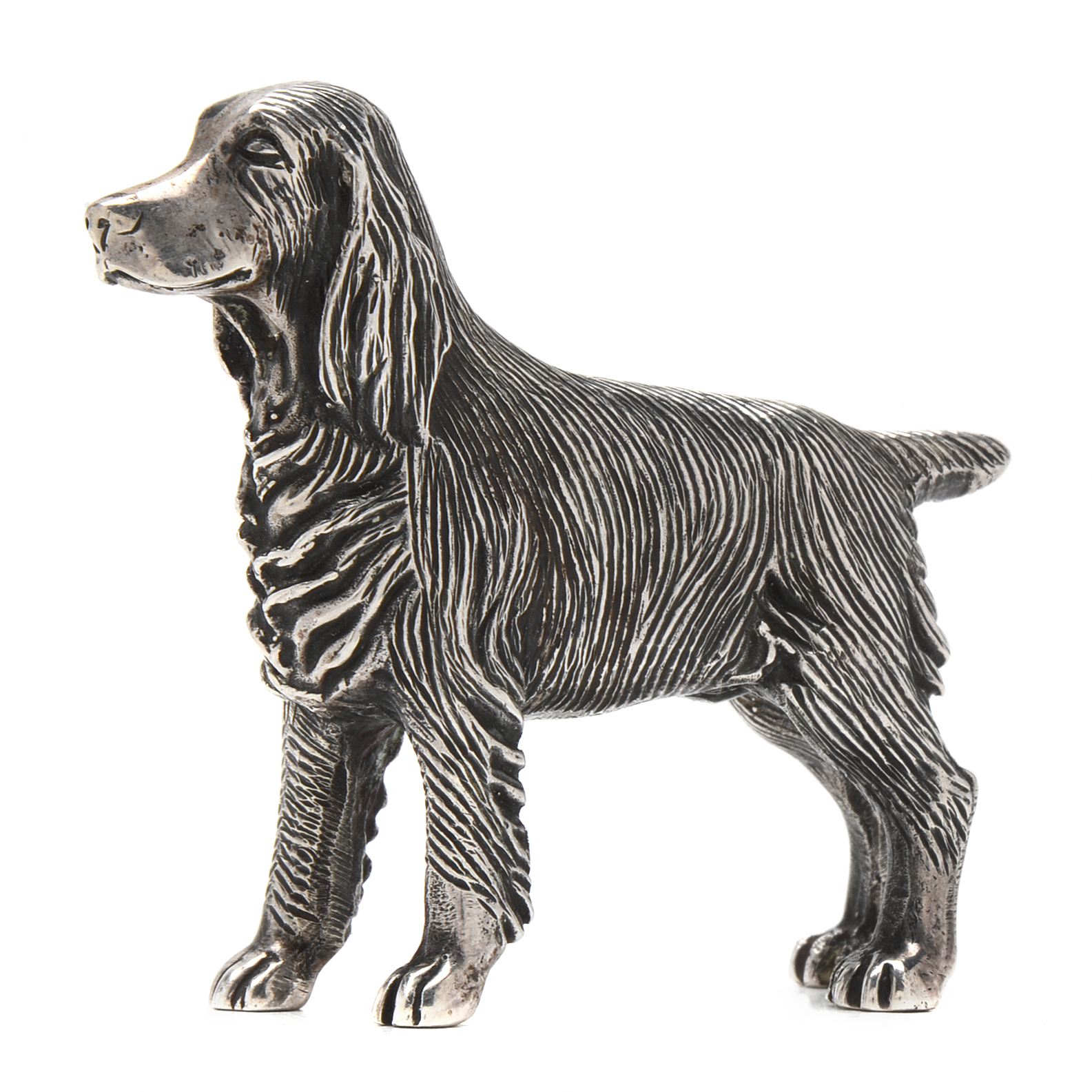 Vintage S. Kirk & Son Sterling Silver "Setter" Dog Figure in Miniature