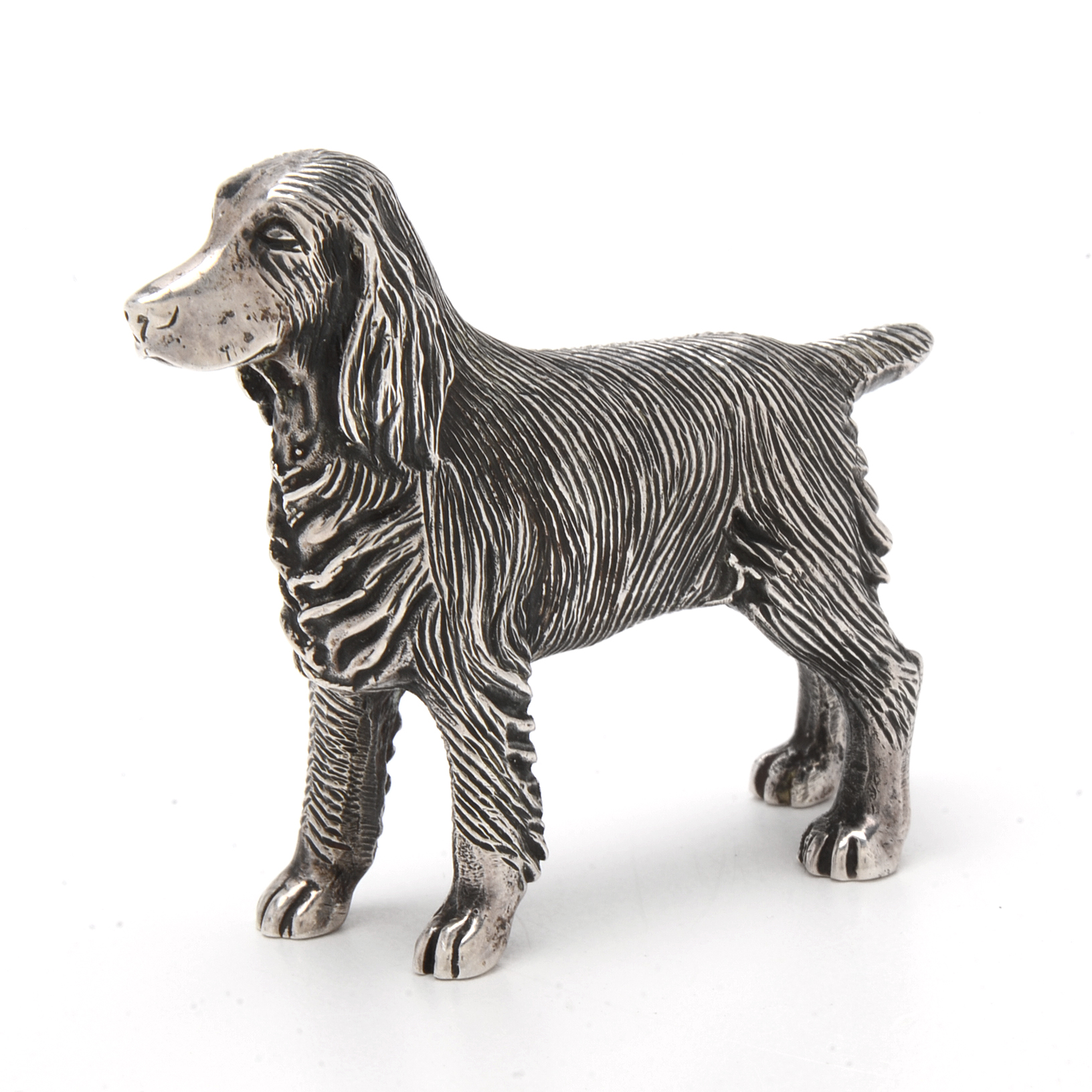 Vintage S. Kirk & Son Sterling Silver "Setter" Dog Figure in Miniature