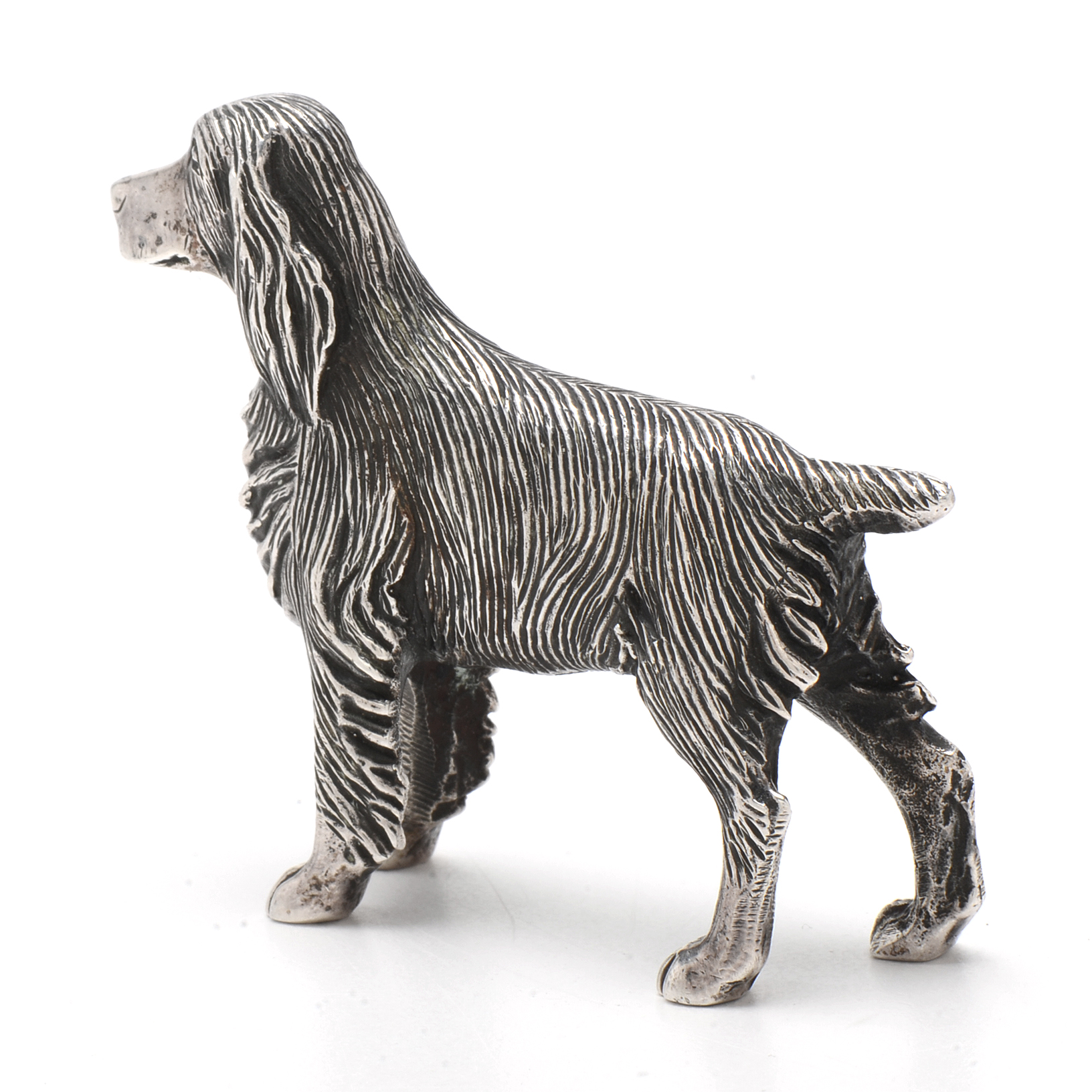 Vintage S. Kirk & Son Sterling Silver "Setter" Dog Figure in Miniature