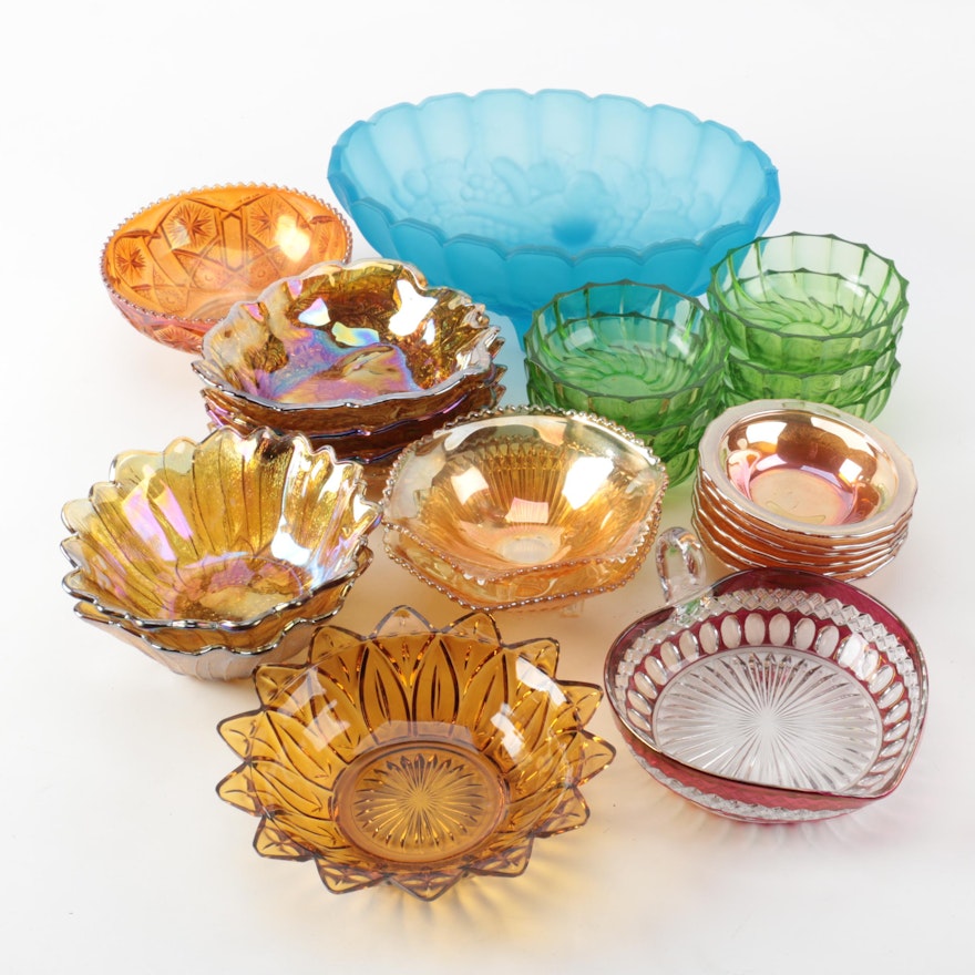 Carnival Glass Bowls and Other Glassware