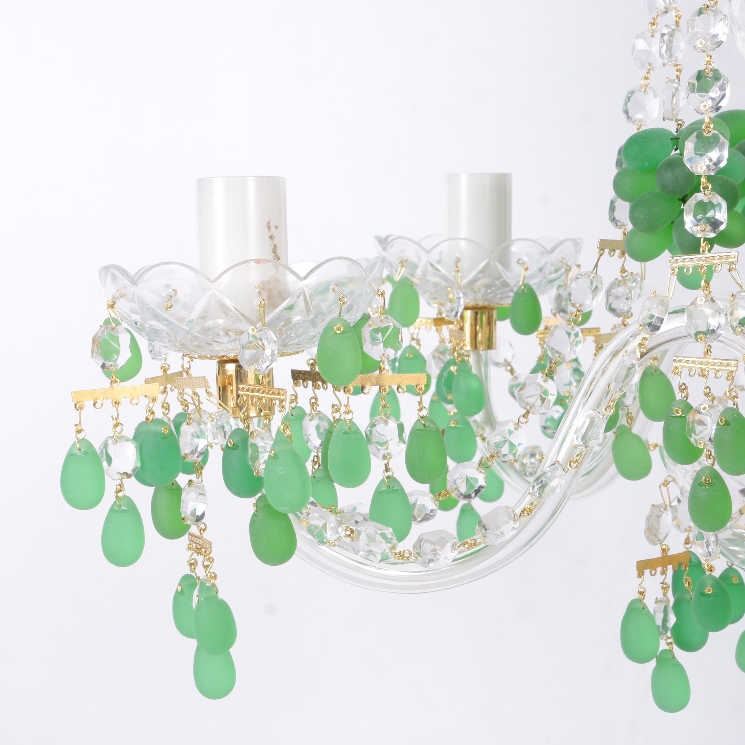 Czech Sklarny Bydzov Crystal Chandelier