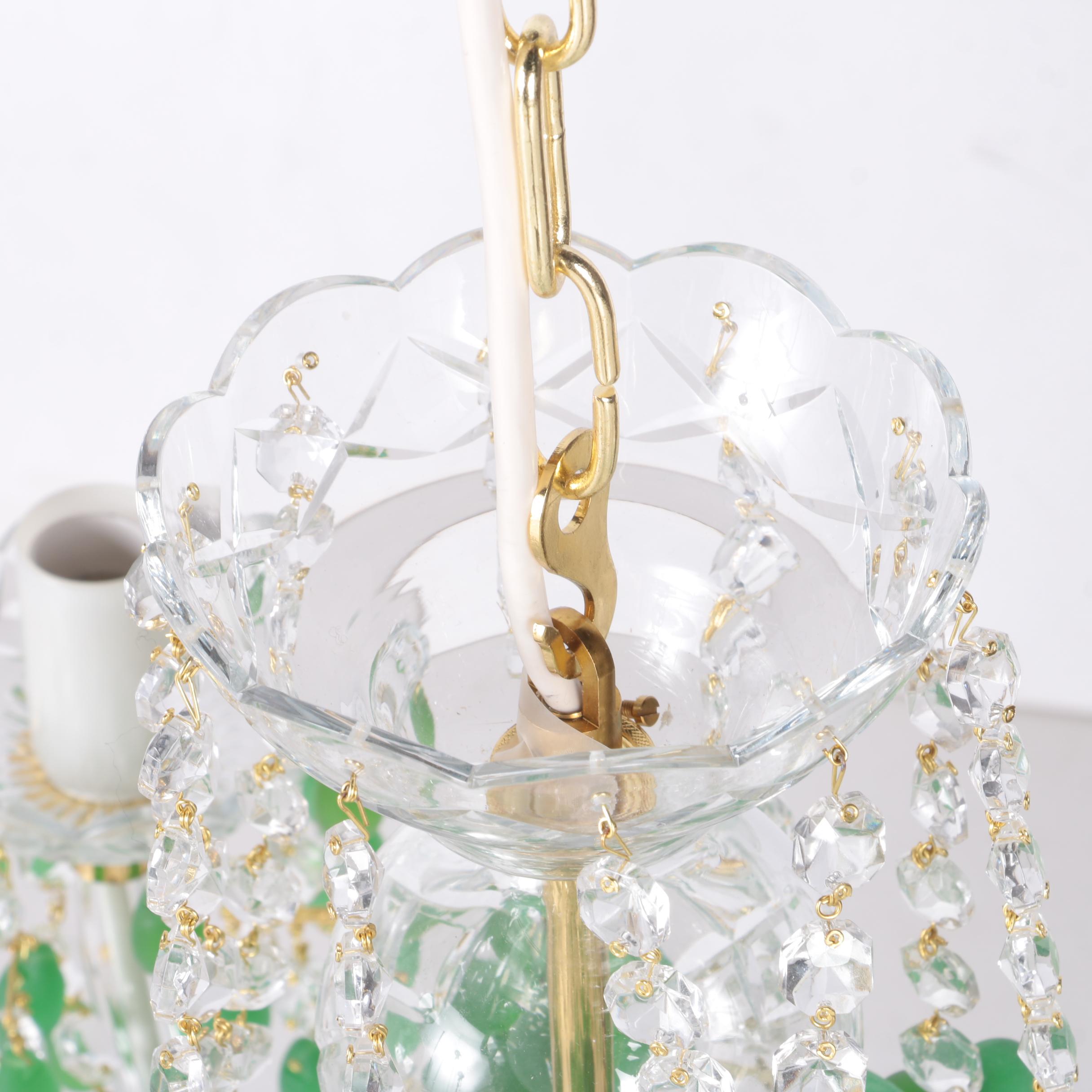 Czech Sklarny Bydzov Crystal Chandelier