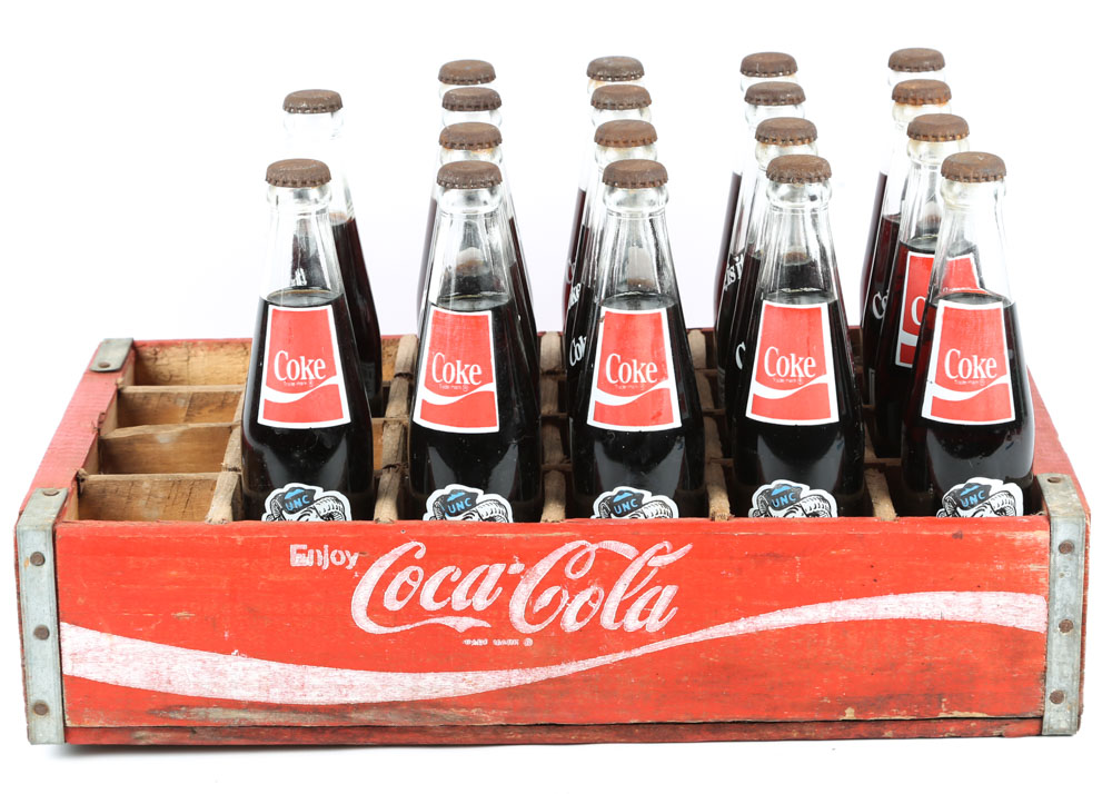 Vintage 1982 NCAA UNC Commemorative Coca-Cola Bottles