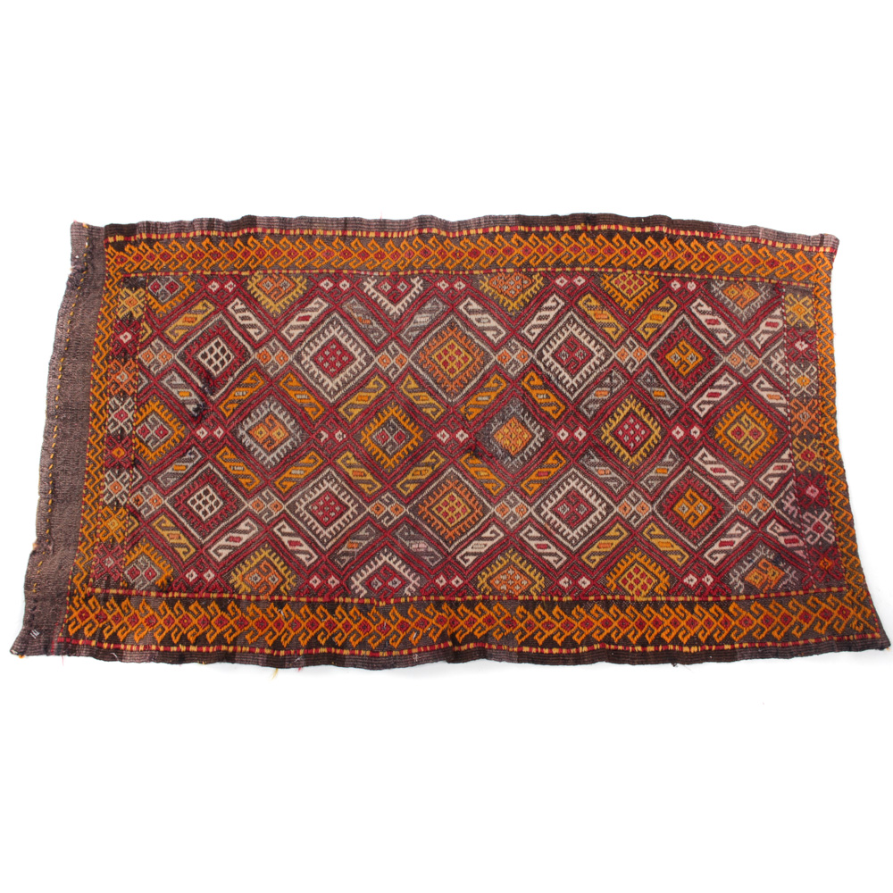 Antique Hand-Woven Caucasian Soumak Rug