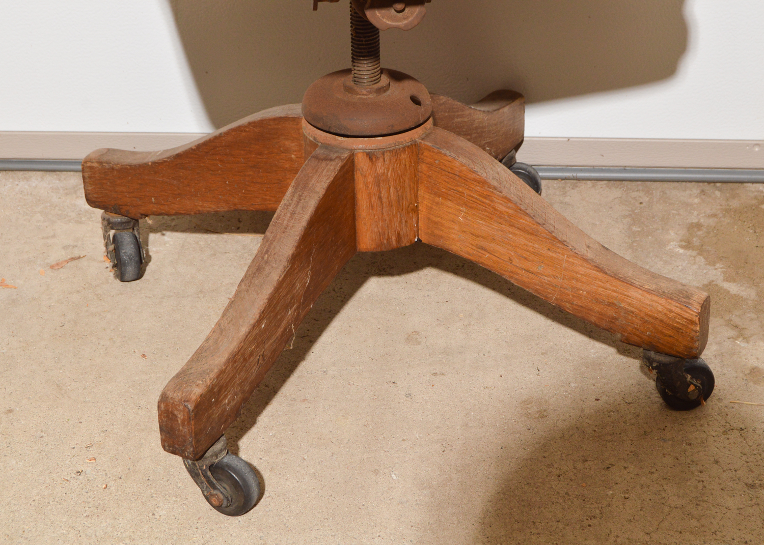 Vintage Banker Style Oak Desk Chair