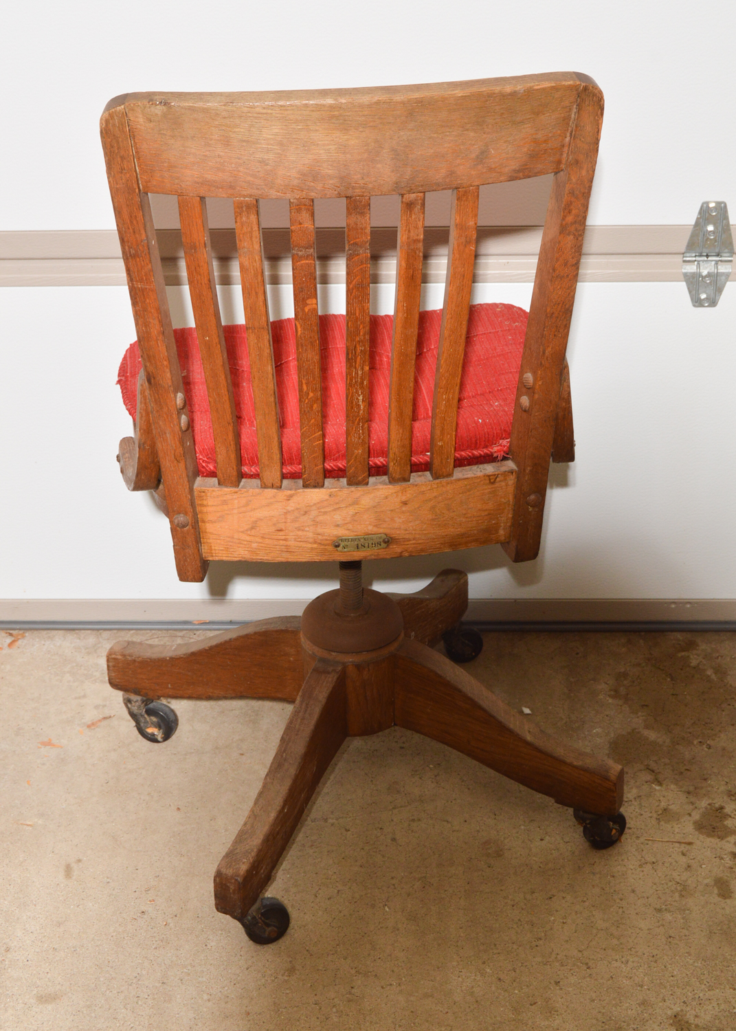 Vintage Banker Style Oak Desk Chair