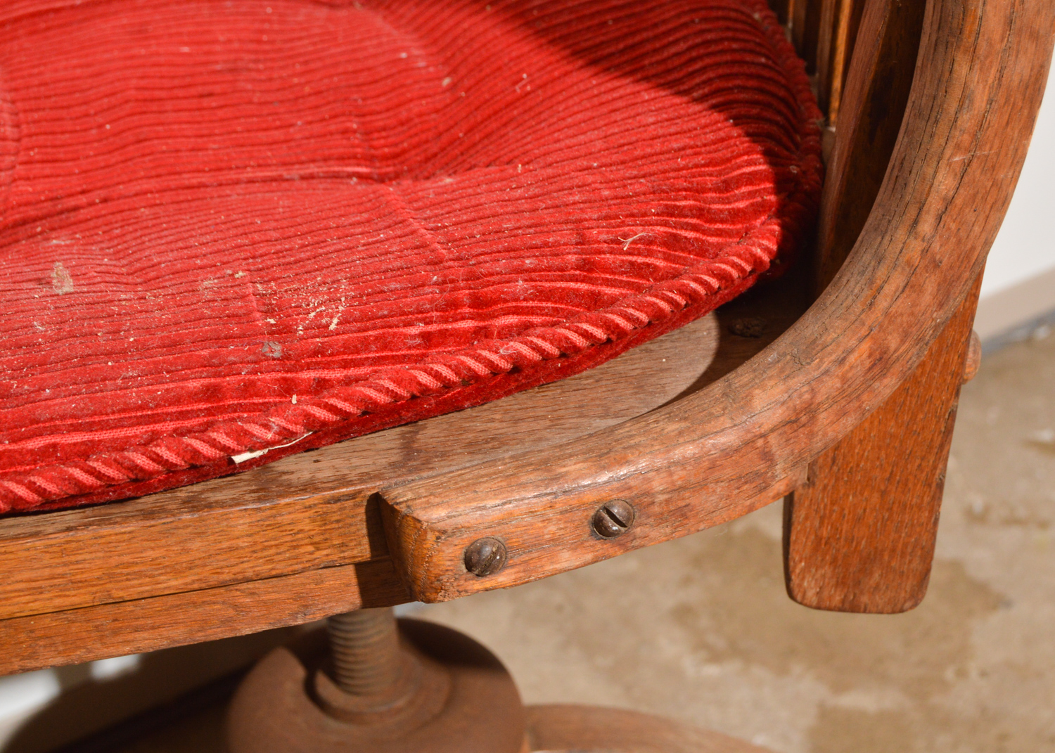 Vintage Banker Style Oak Desk Chair