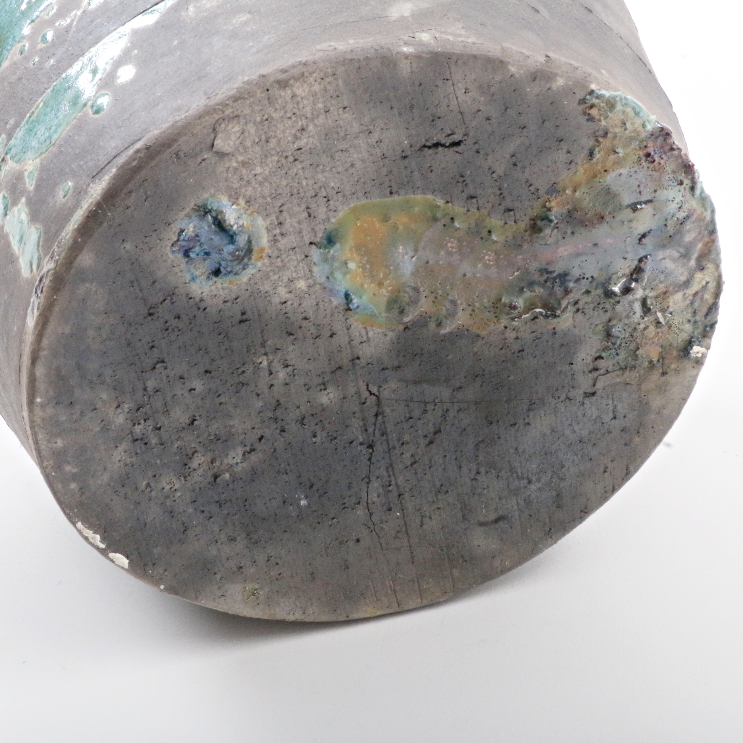 Hand Thrown and Altered Raku Fired Vase