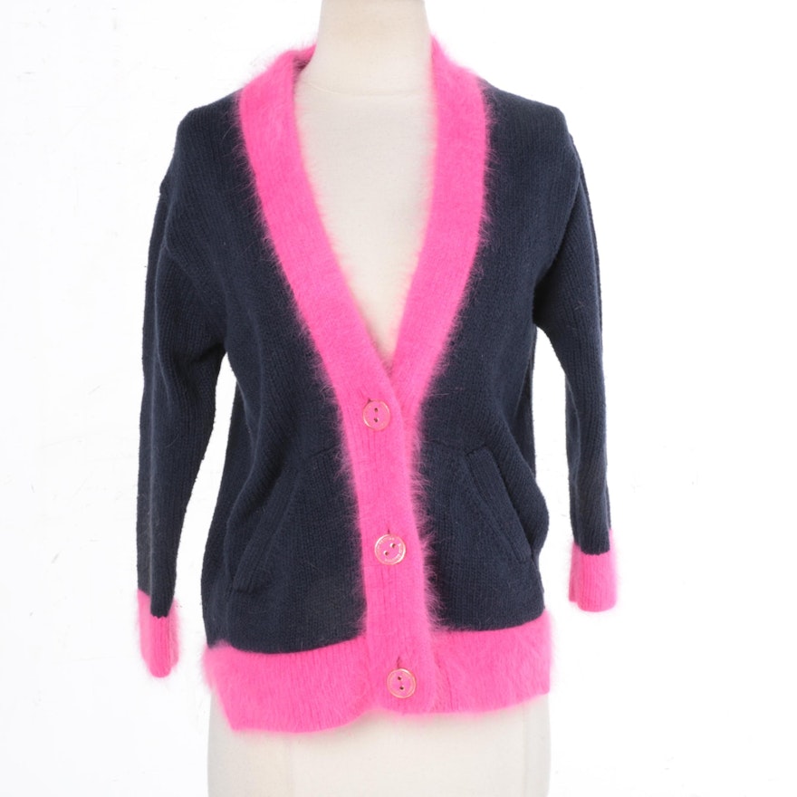 Juicy Couture Navy and Pink Cardigan