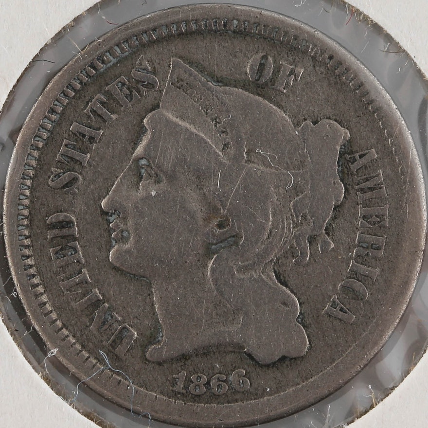 1866 Three Cent Nickel