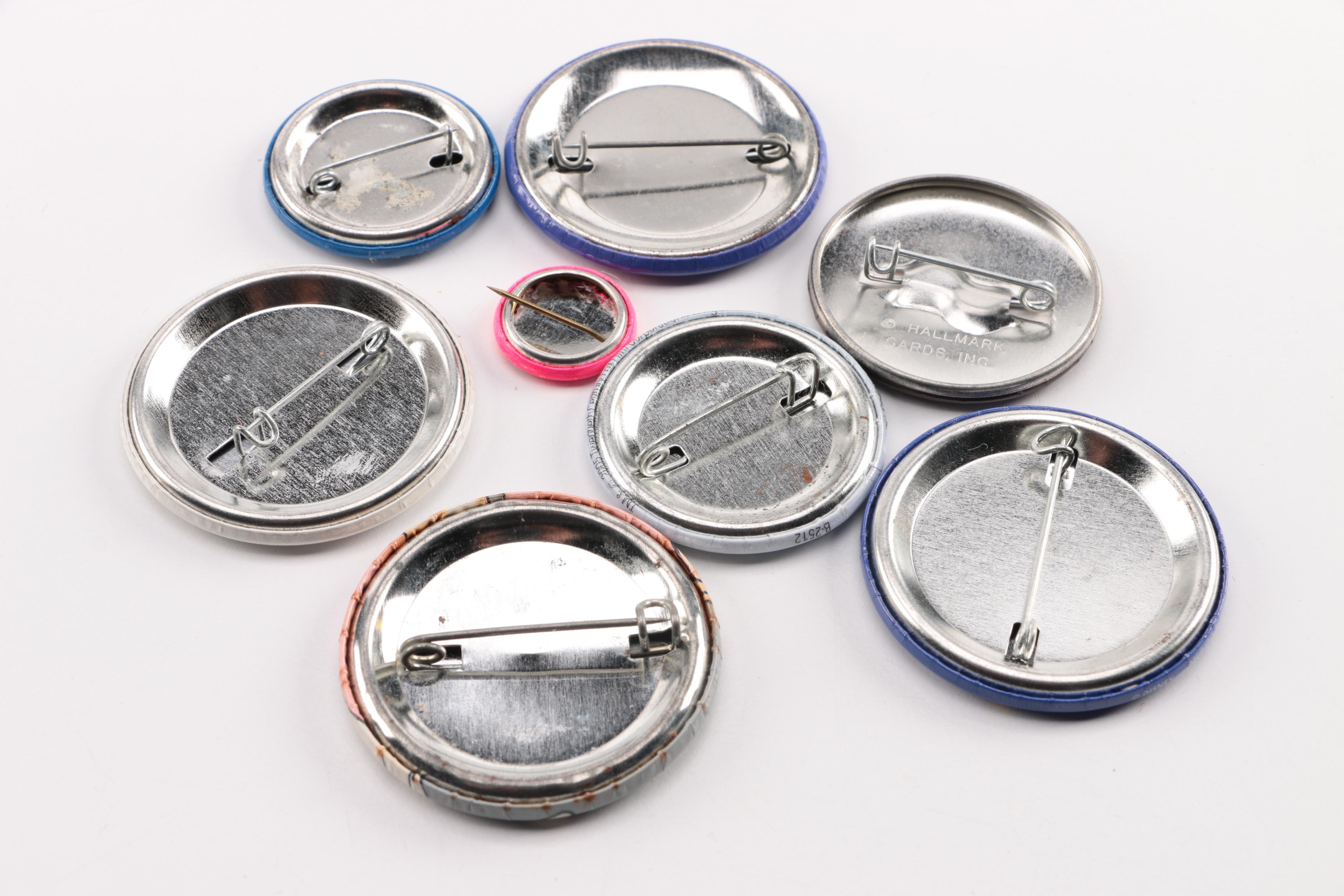 Pin-Back Button Collection Featuring Disney, Bugs Bunny, and US Olympics