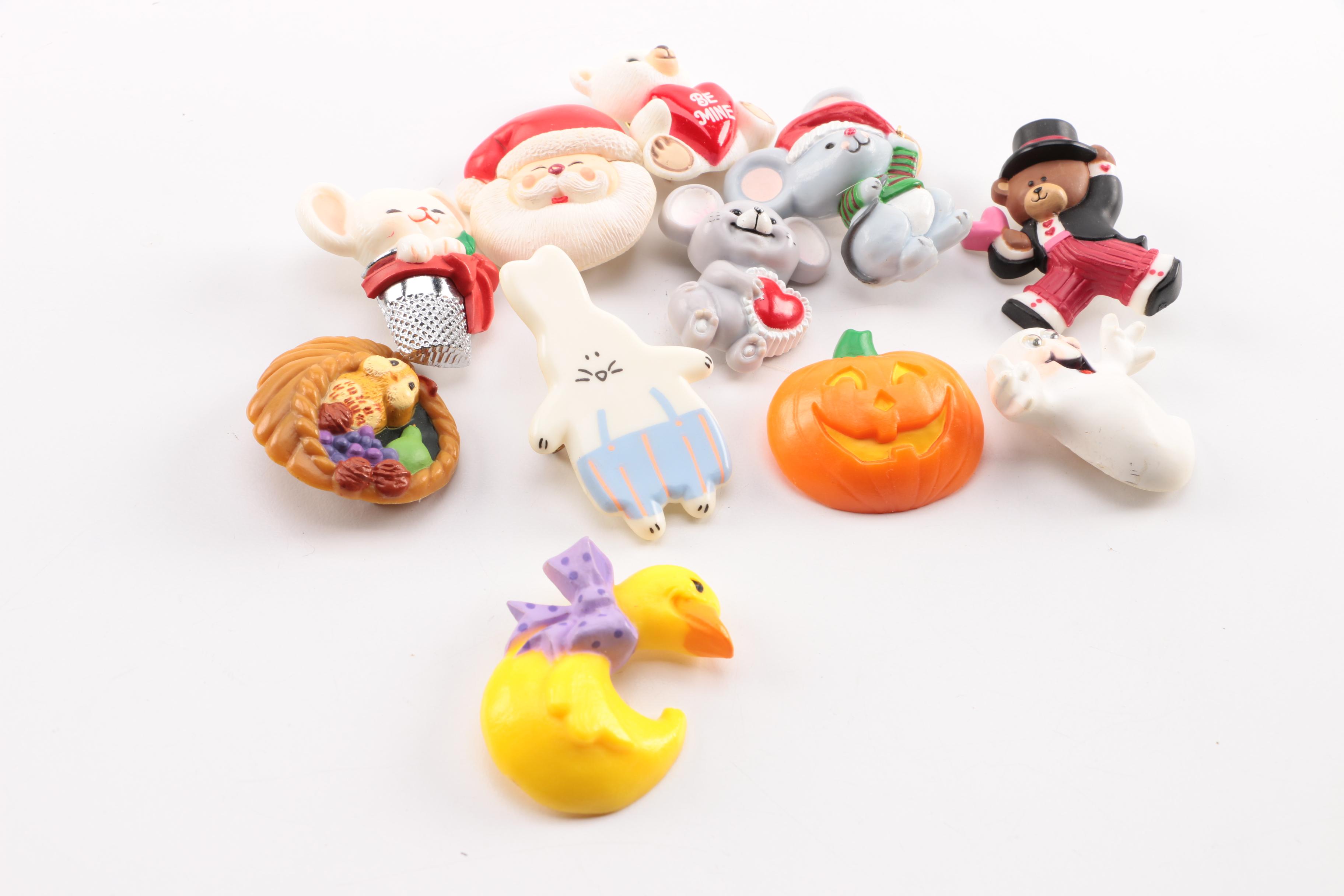 Pin-Back Button Collection Featuring Disney, Bugs Bunny, and US Olympics