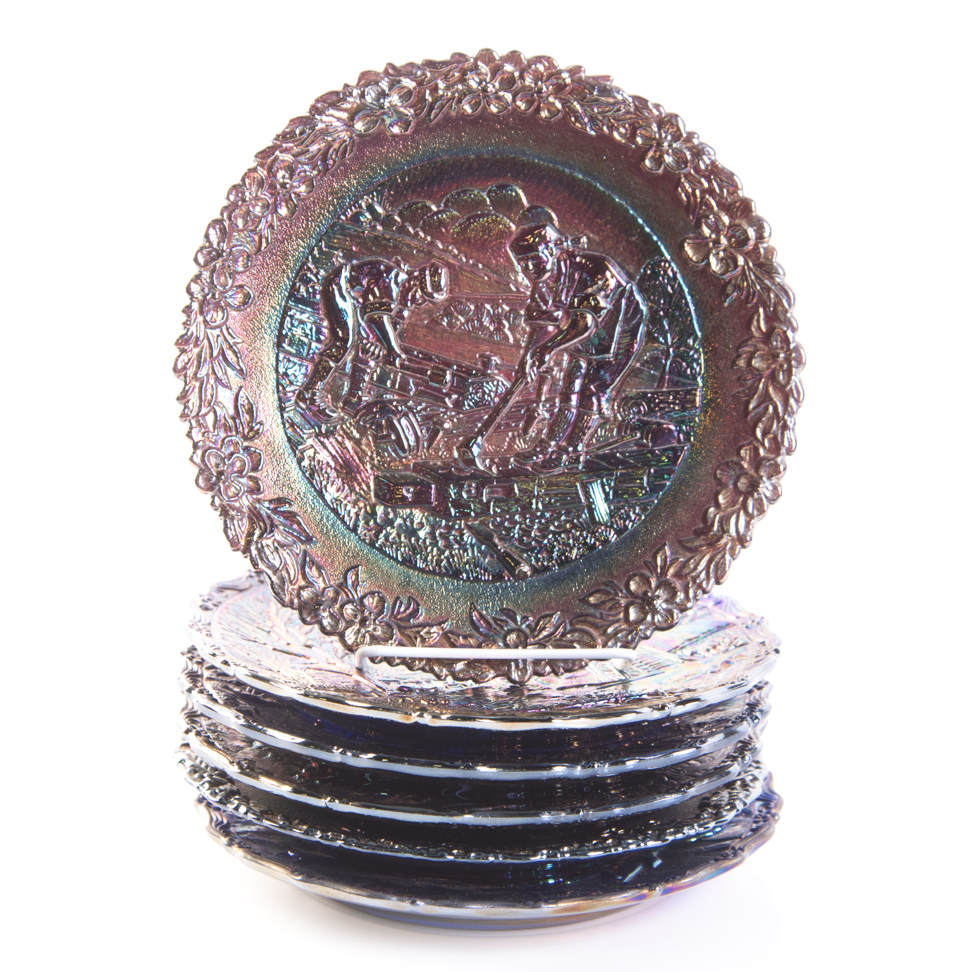 Fenton Annual Carnival Glass Plates