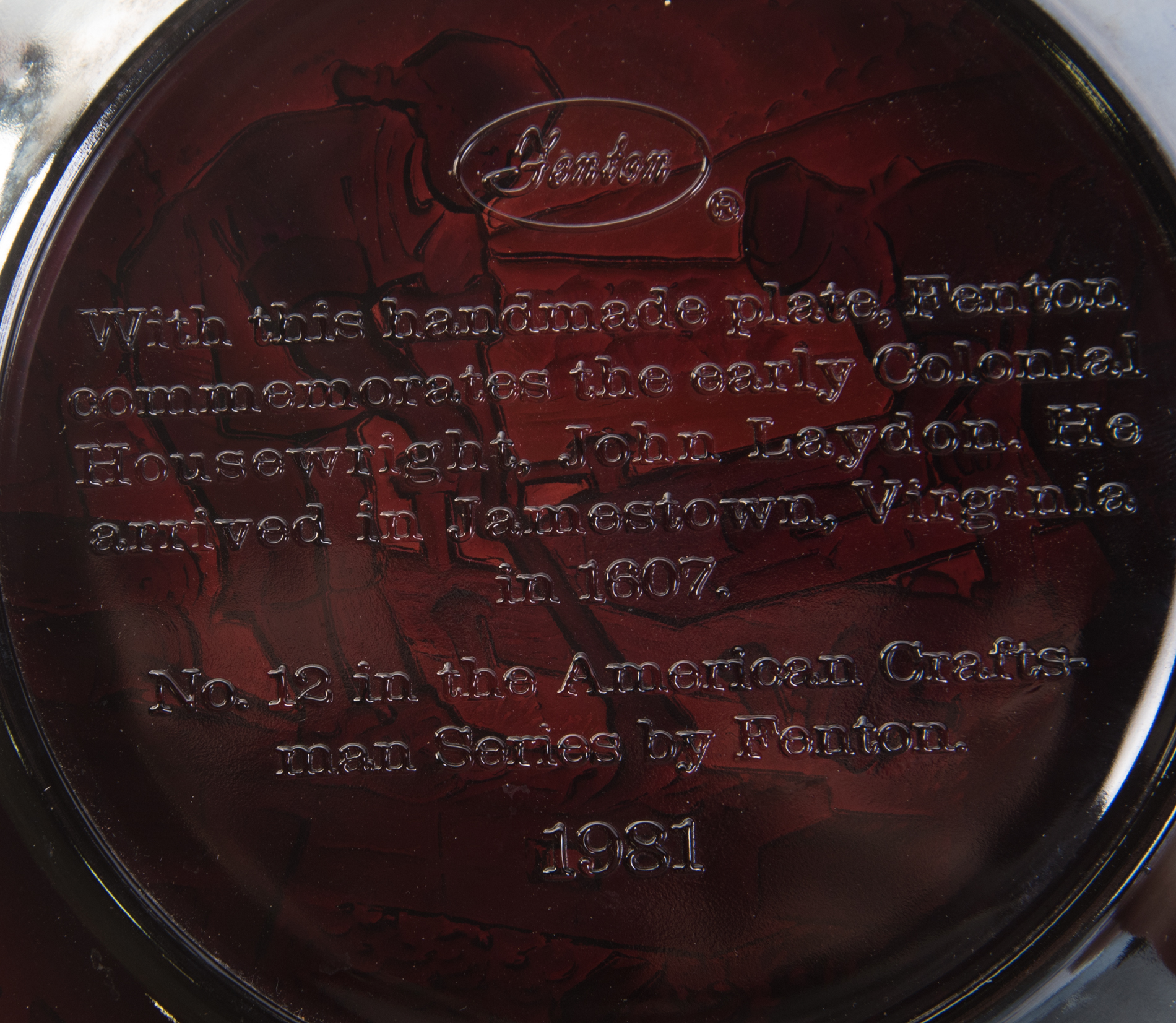 Fenton Annual Carnival Glass Plates