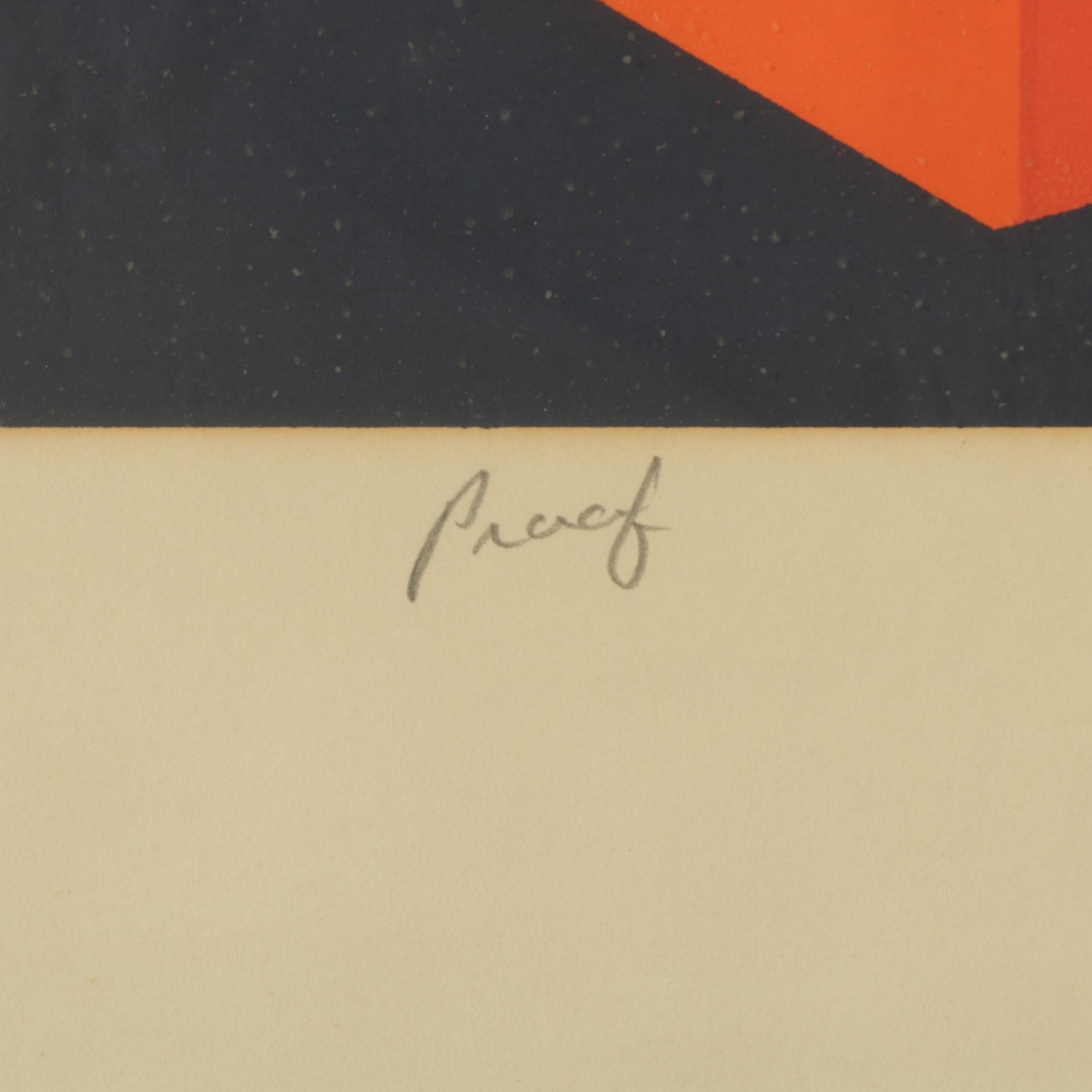 Jack Cascione 1971 Artist's Proof Serigraph on Paper "Crystal Covenant"