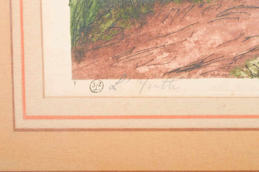 Paris Etching Society Signed Aquatint Etching