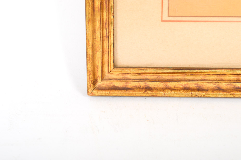 Paris Etching Society Signed Aquatint Etching